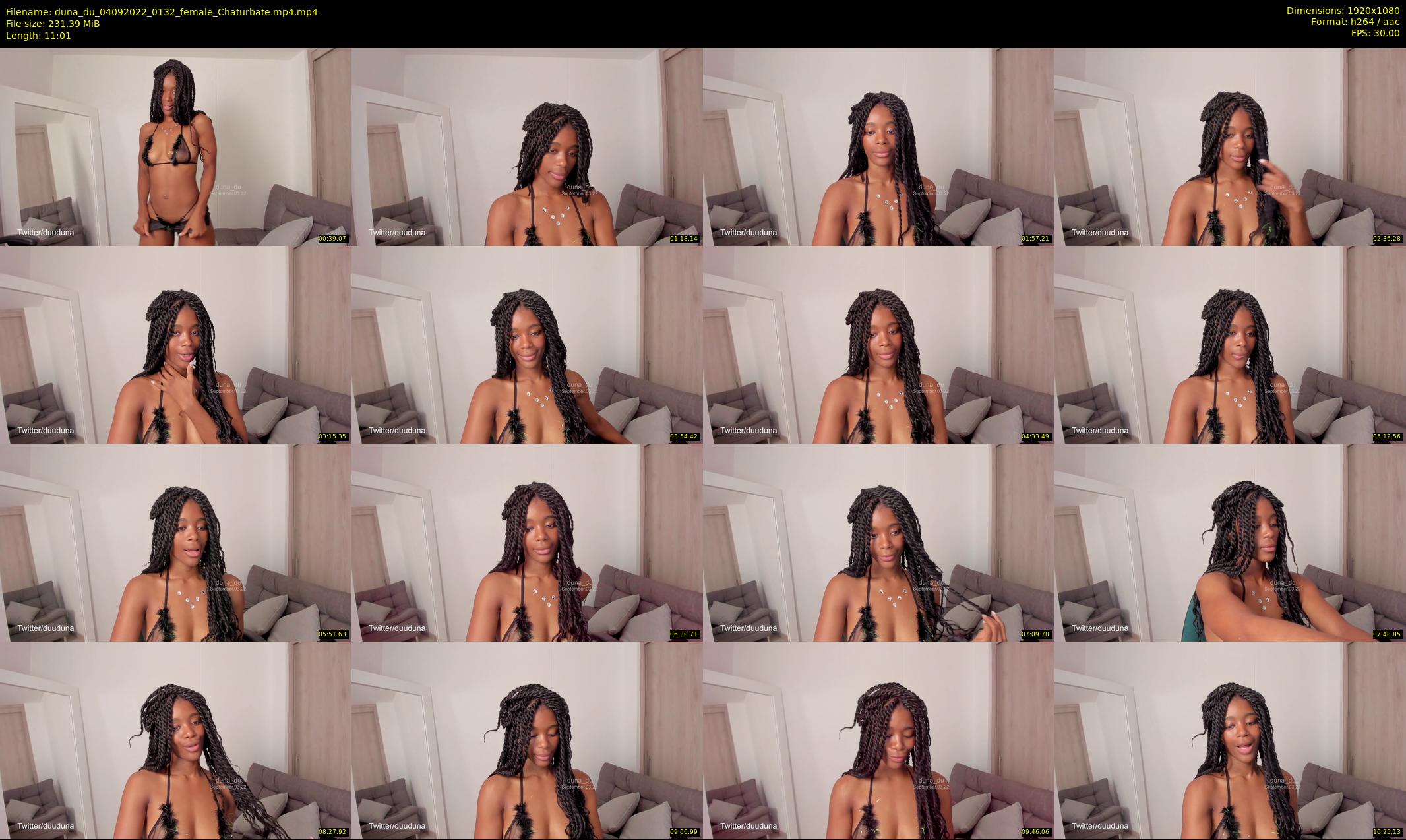duna_du — 12 minute Chaturbate female cam show recording, 1080p, Sep 4, 2022
