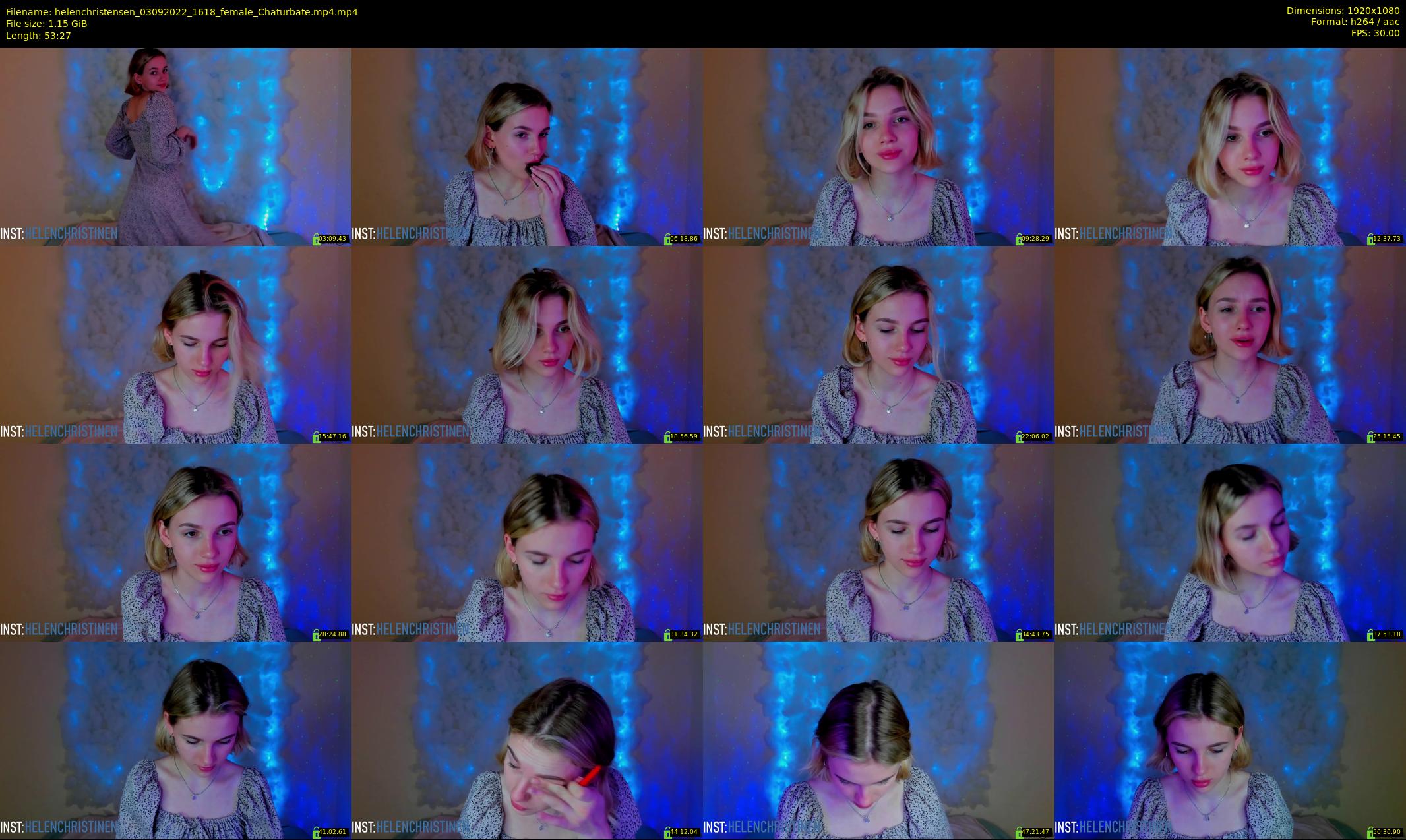 helenchristensen — 54 minute Chaturbate female cam show recording, 1080p, Sep 3, 2022