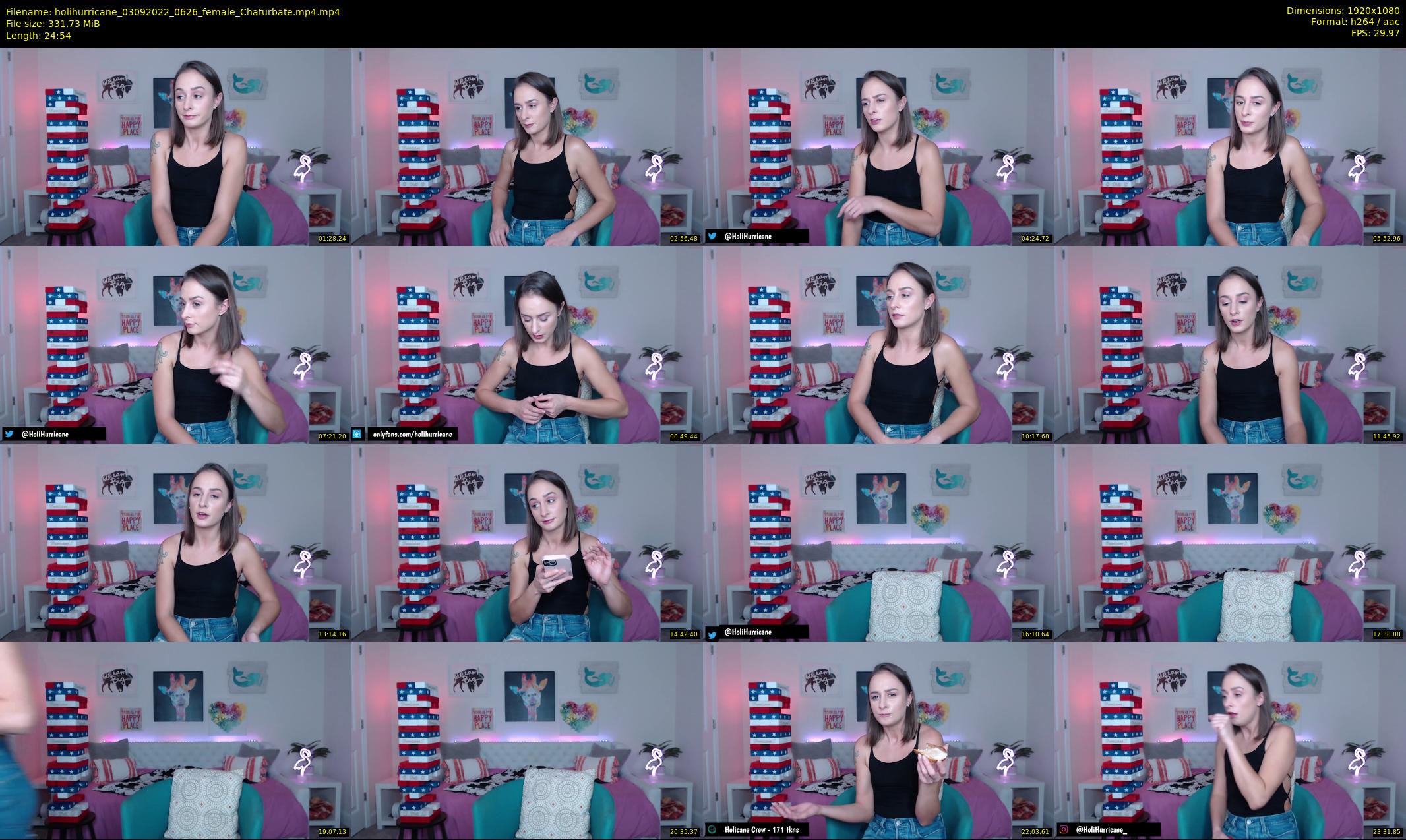 holihurricane — 25 minute Chaturbate female cam show recording, 1080p, Sep 3, 2022