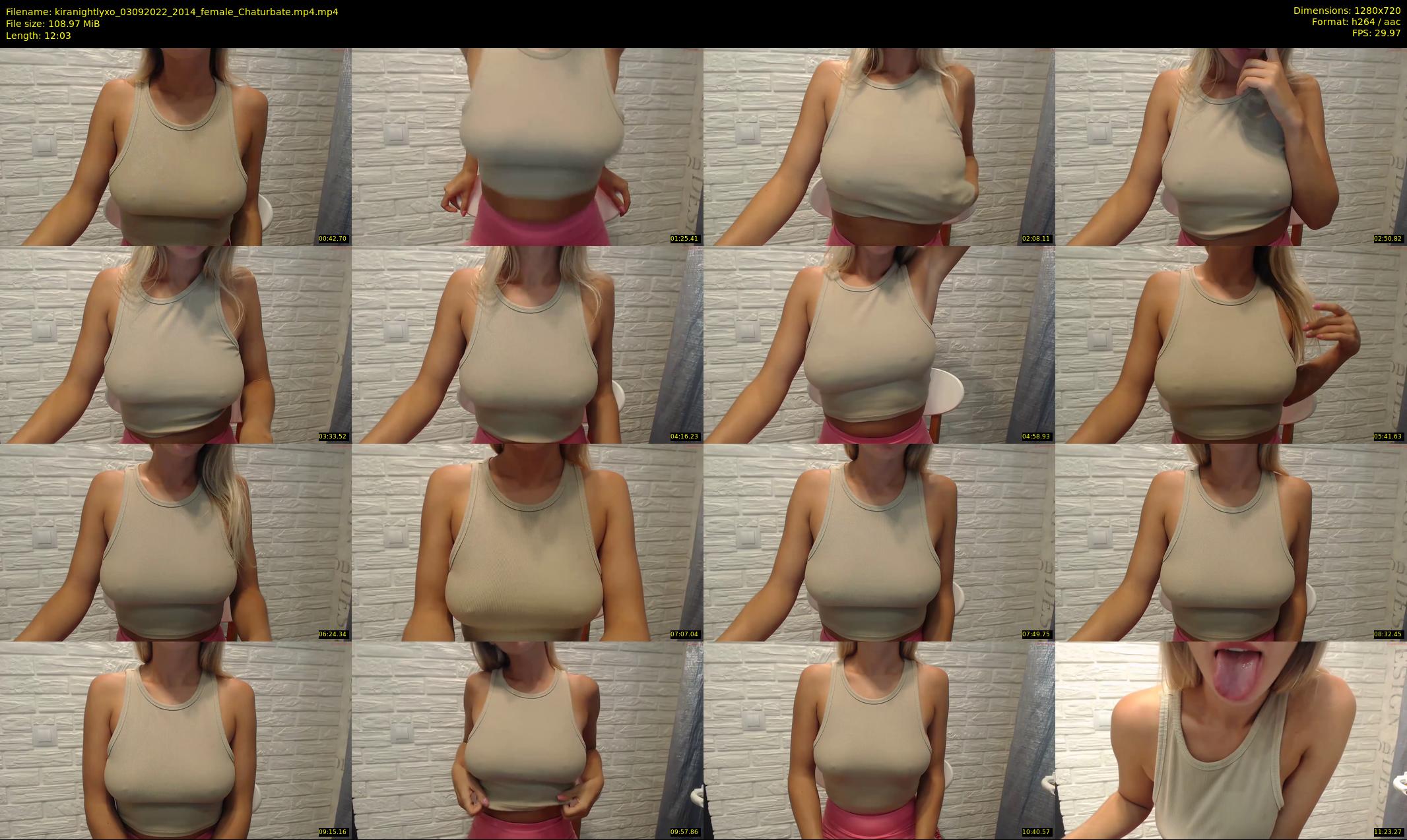 kiranightlyxo — 13 minute Chaturbate female cam show recording, 720p, Sep 3, 2022
