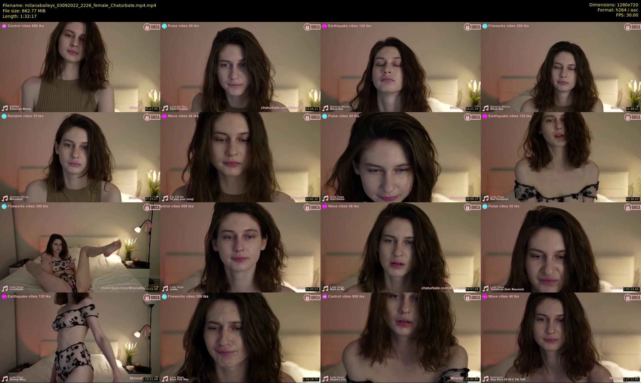 milanabaileys — 93 minute Chaturbate female cam show recording, 720p, Sep 3, 2022