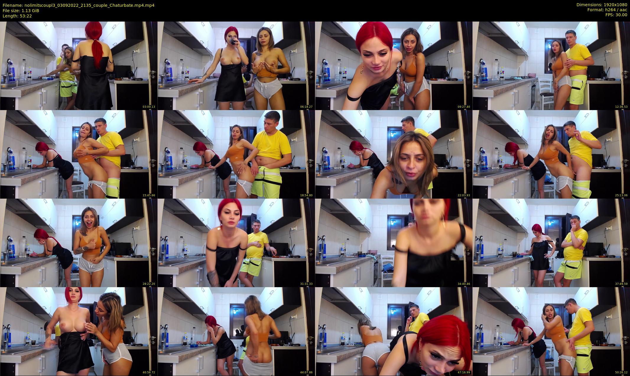 nolimitscoupl3 — 54 minute Chaturbate couple cam show recording, 1080p, Sep 3, 2022