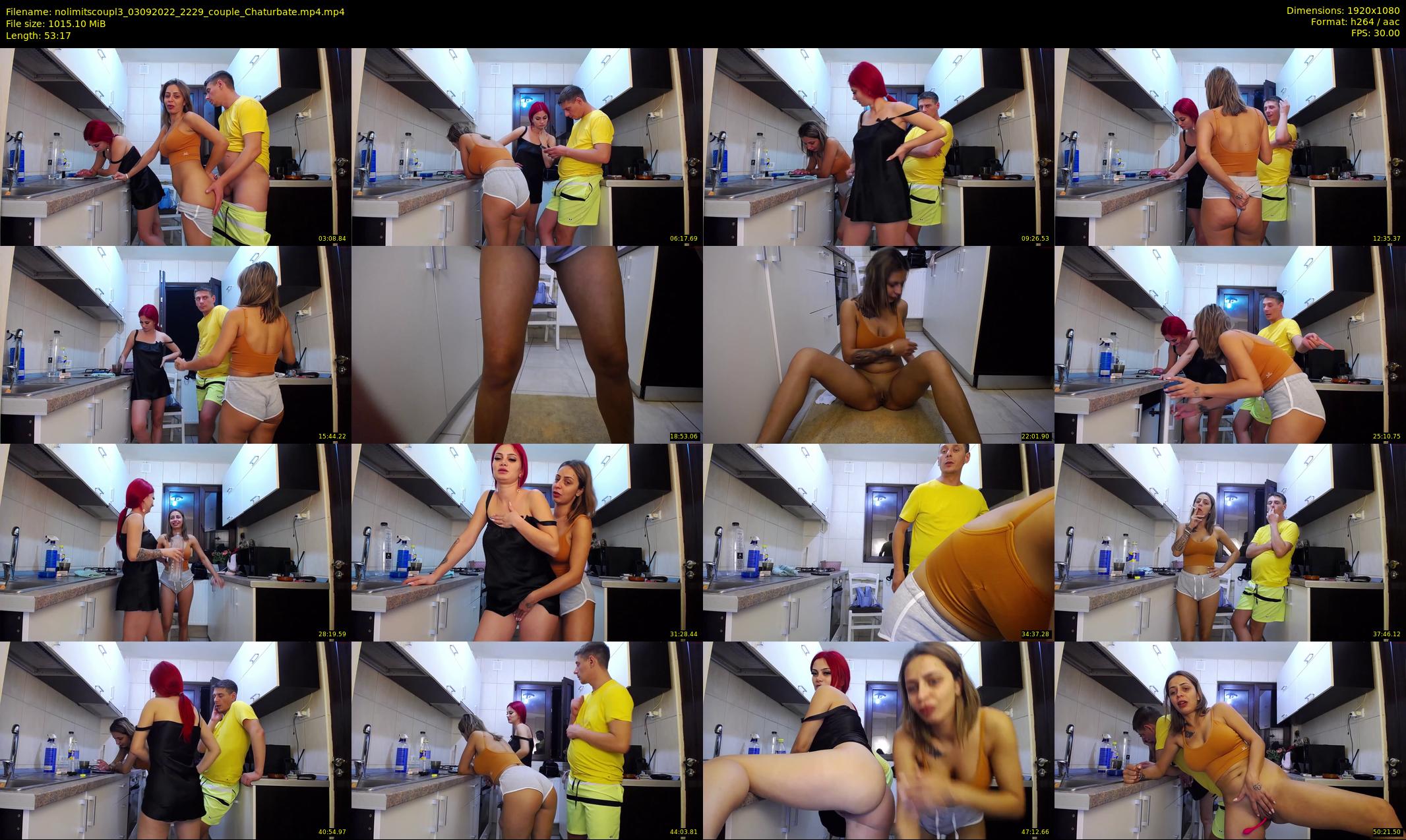 nolimitscoupl3 — 54 minute Chaturbate couple cam show recording, 1080p, Sep 3, 2022