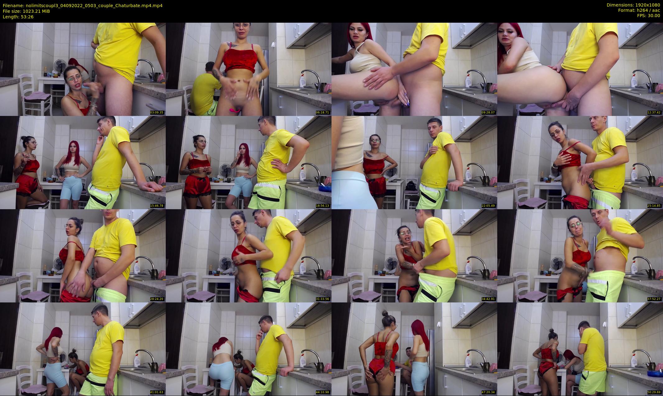 nolimitscoupl3 — 54 minute Chaturbate couple cam show recording, 1080p, Sep 4, 2022