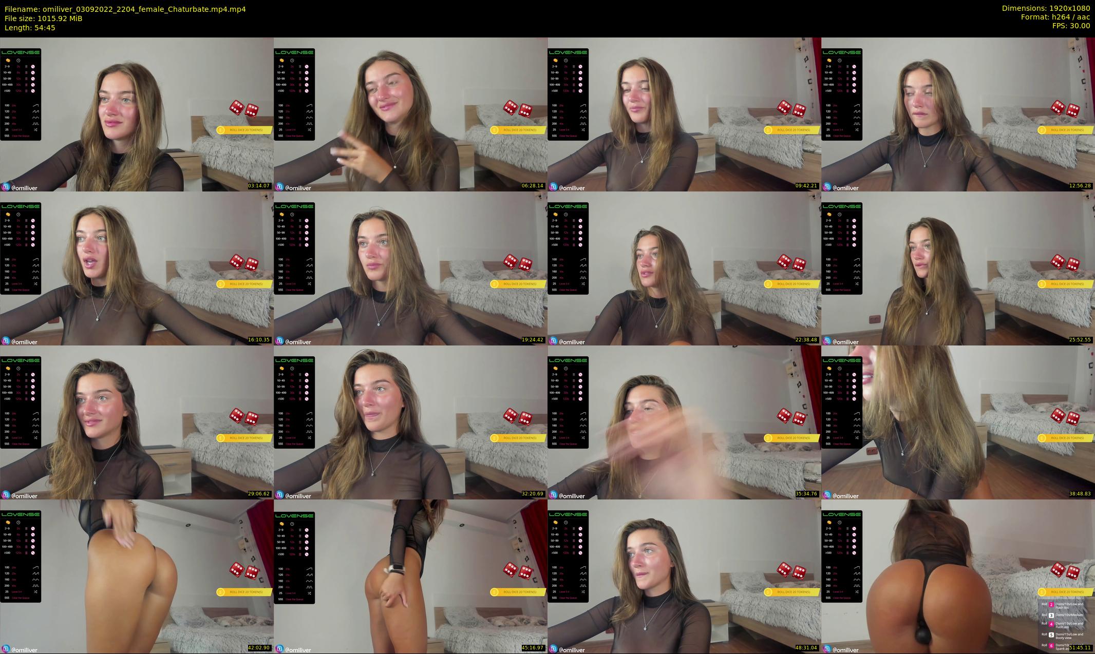 omiliver — 55 minute Chaturbate female cam show recording, 1080p, Sep 3, 2022