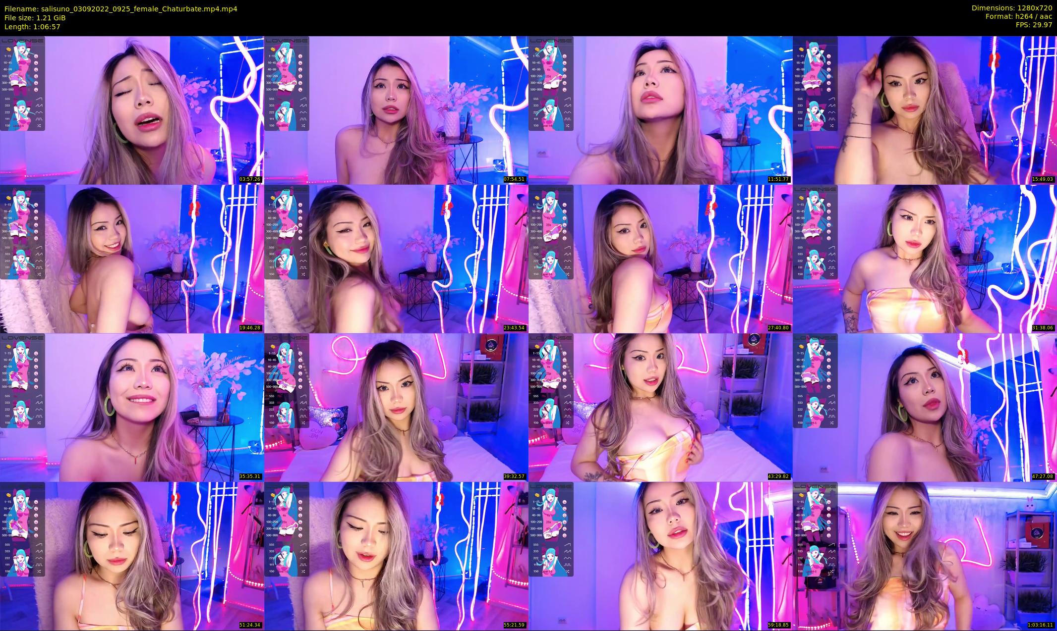 salisuno — 67 minute Chaturbate female cam show recording, 720p, Sep 3, 2022