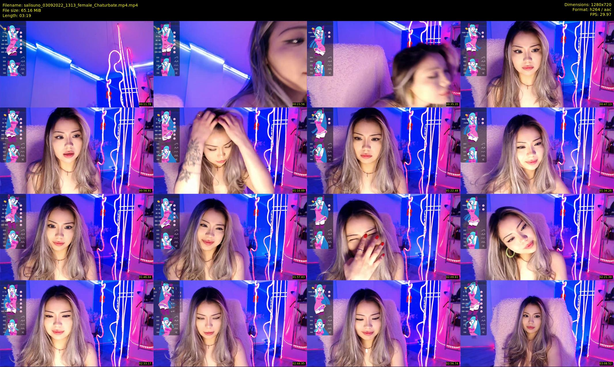 salisuno — 4 minute Chaturbate female cam show recording, 720p, Sep 3, 2022