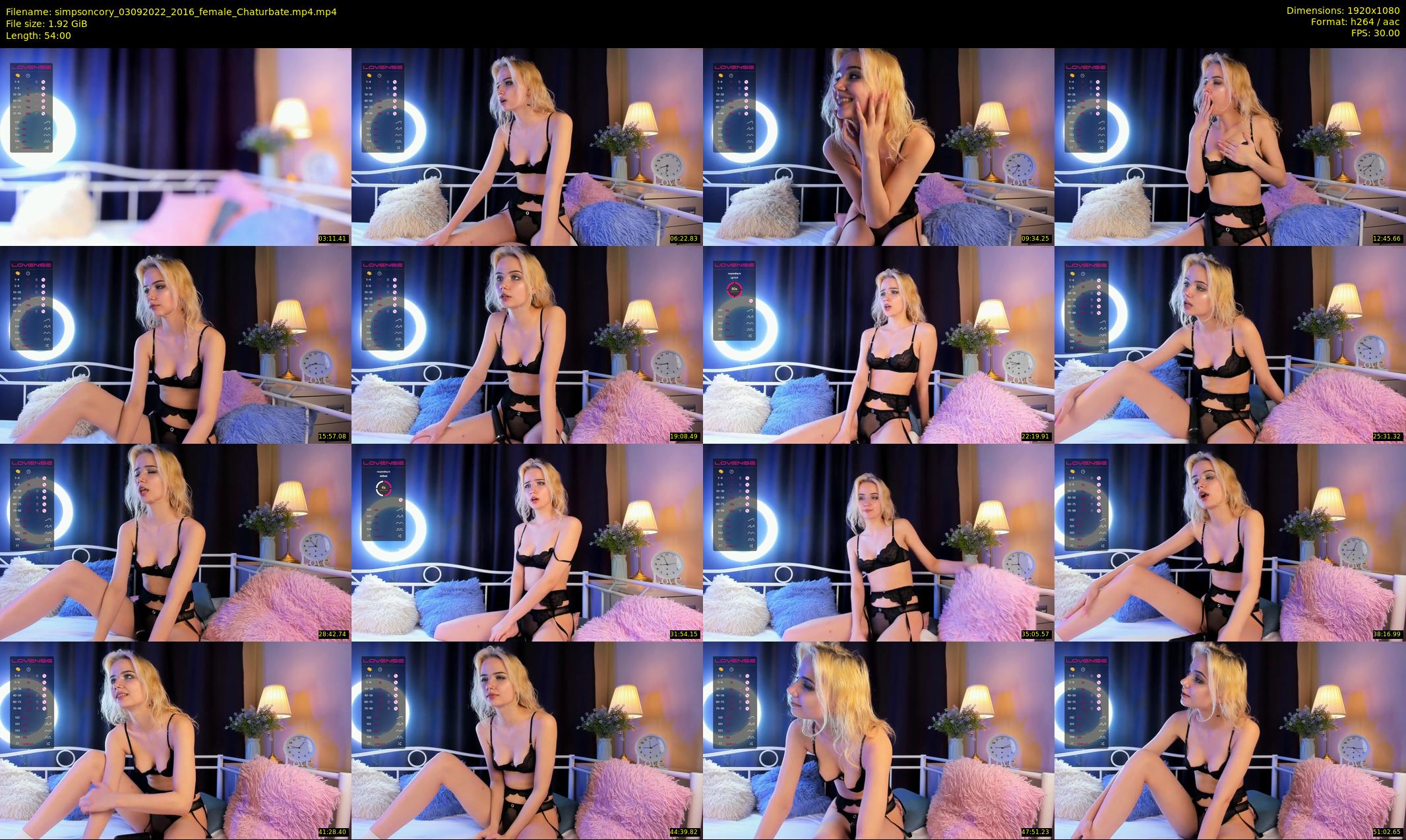 simpsoncory — 54 minute Chaturbate female cam show recording, 1080p, Sep 3, 2022