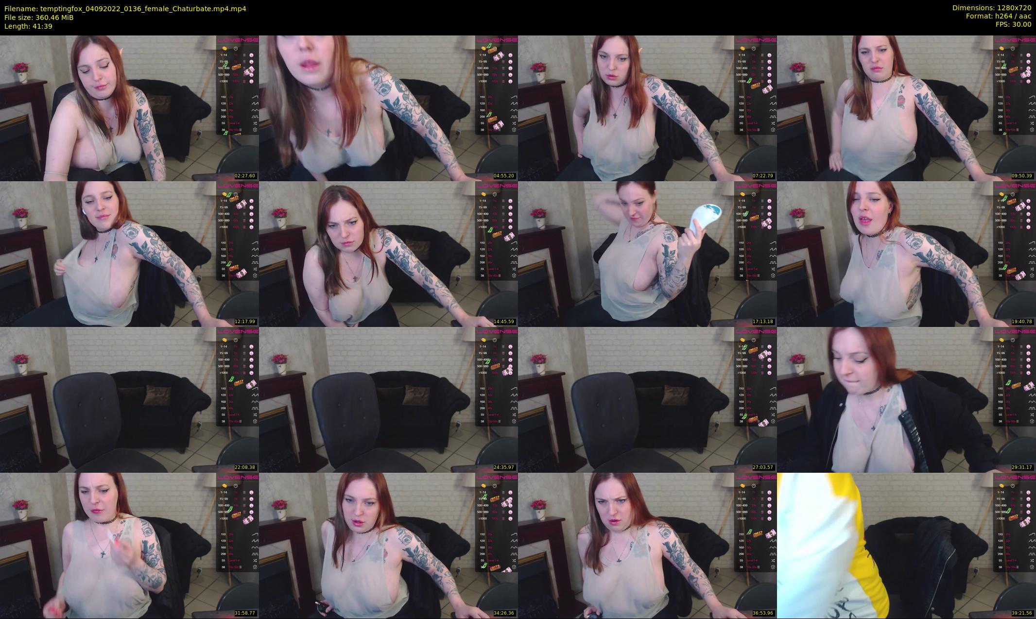 temptingfox — 42 minute Chaturbate female cam show recording, 720p, Sep 4, 2022