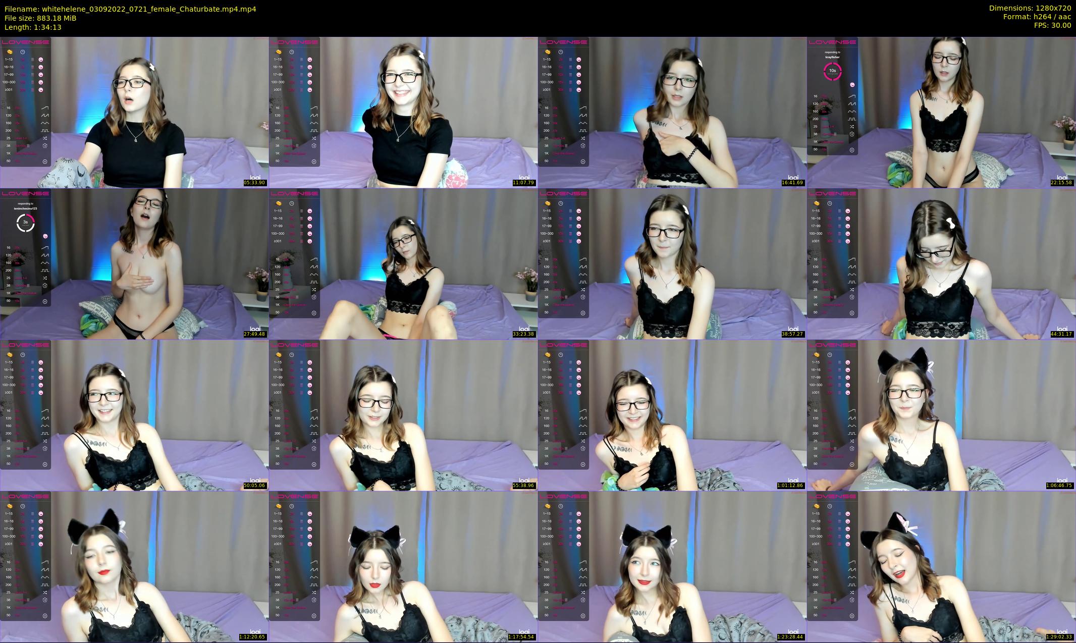 whitehelene — 95 minute Chaturbate female cam show recording, 720p, Sep 3, 2022