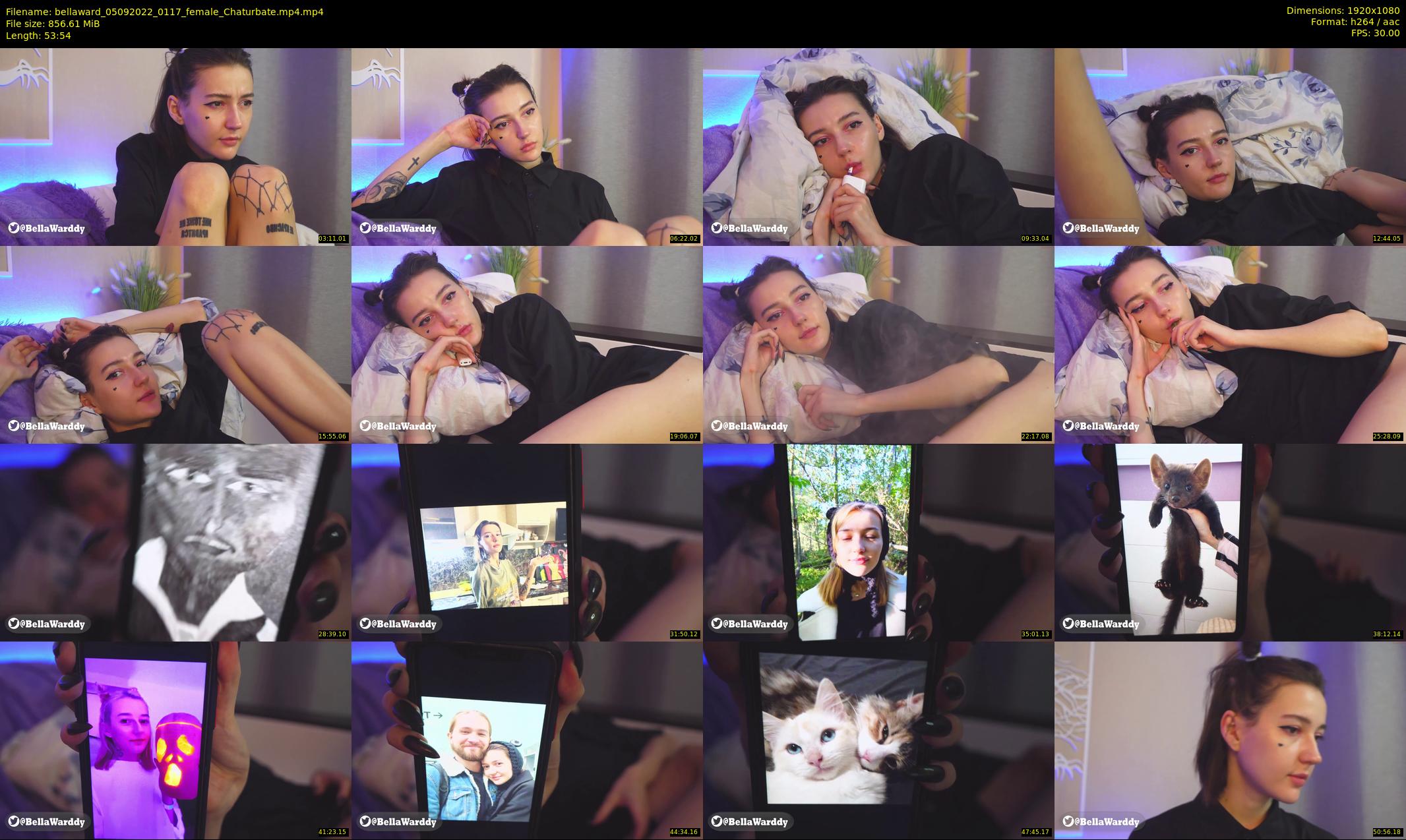 bellaward — 54 minute Chaturbate female cam show recording, 1080p, Sep 5, 2022