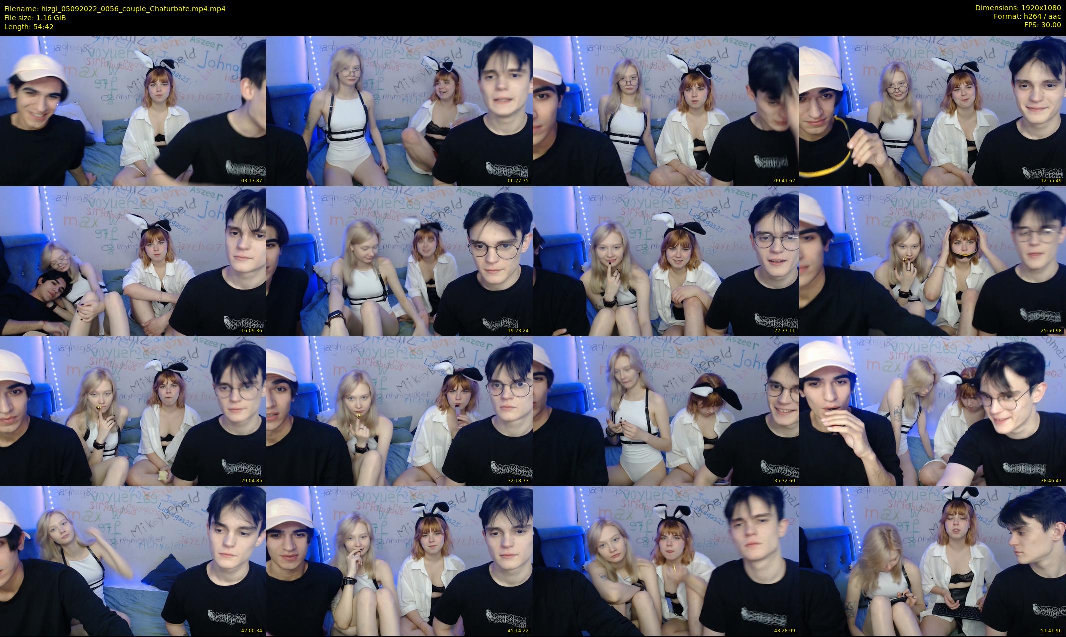 hizgi — 55 minute Chaturbate couple cam show recording, 1080p, Sep 5, 2022