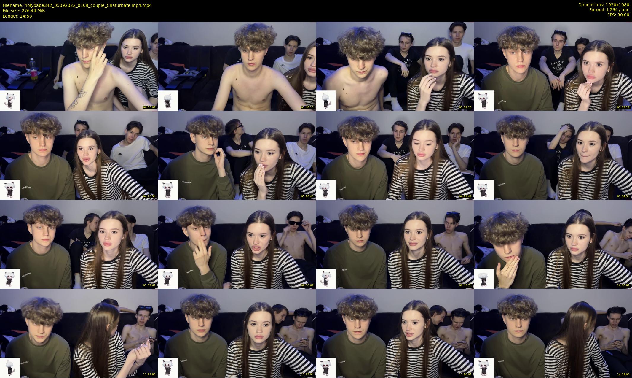 holybabe342 — 15 minute Chaturbate couple cam show recording, 1080p, Sep 5, 2022