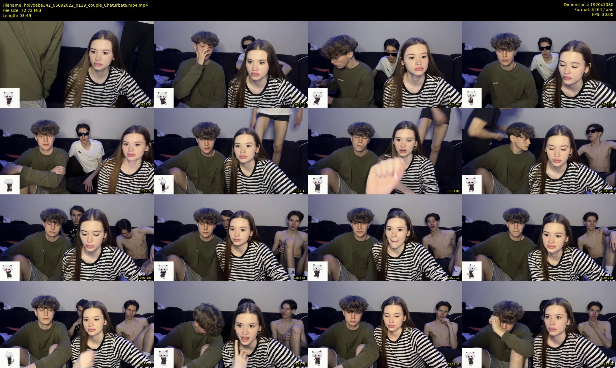 holybabe342 — 4 minute Chaturbate couple cam show recording, 1080p, Sep 5, 2022