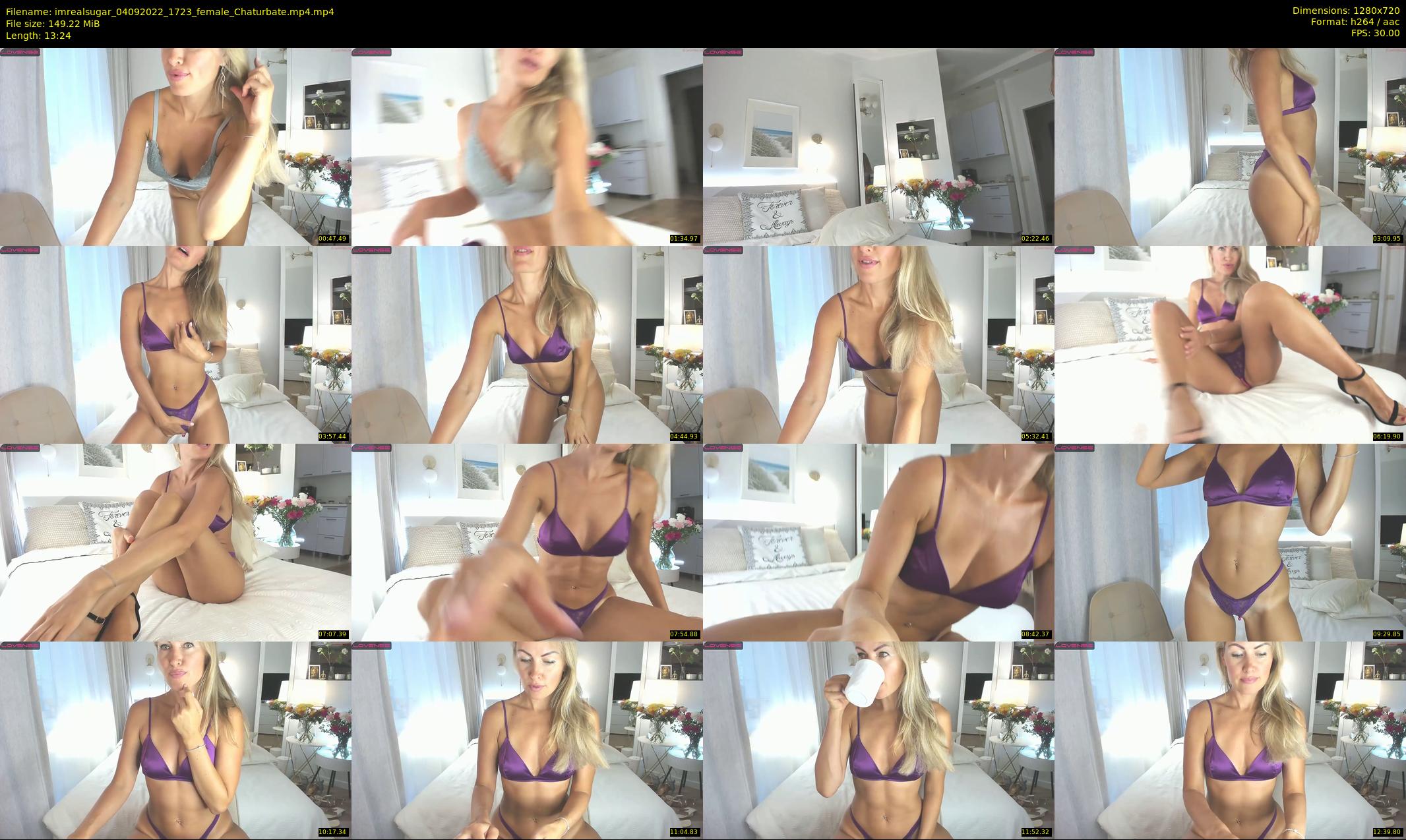 imrealsugar — 14 minute Chaturbate female cam show recording, 720p, Sep 4, 2022