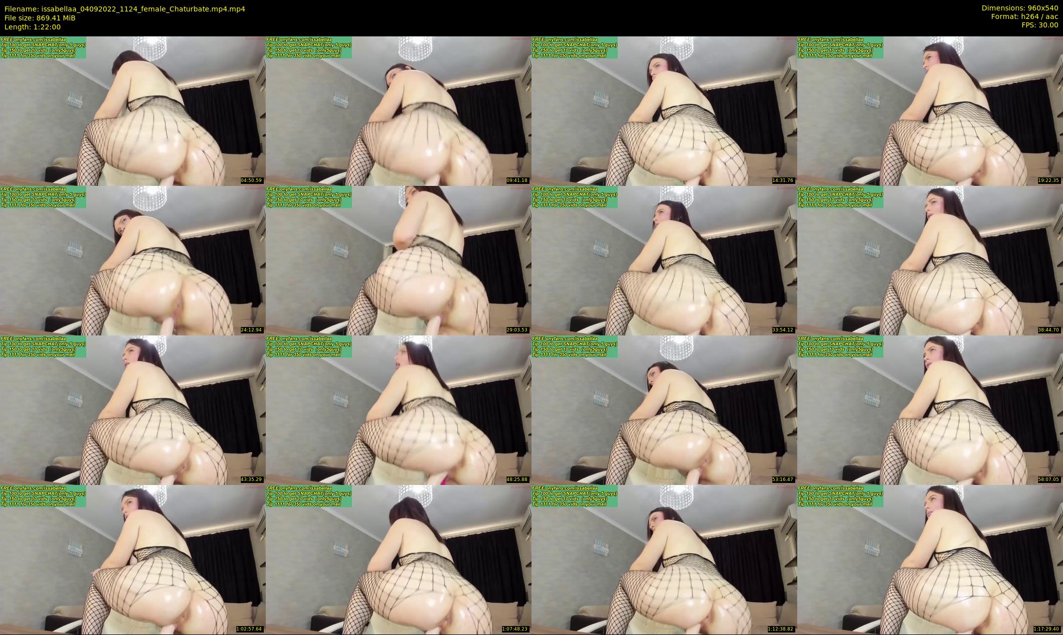 issabellaa — 82 minute Chaturbate female cam show recording, 480p, Sep 4, 2022