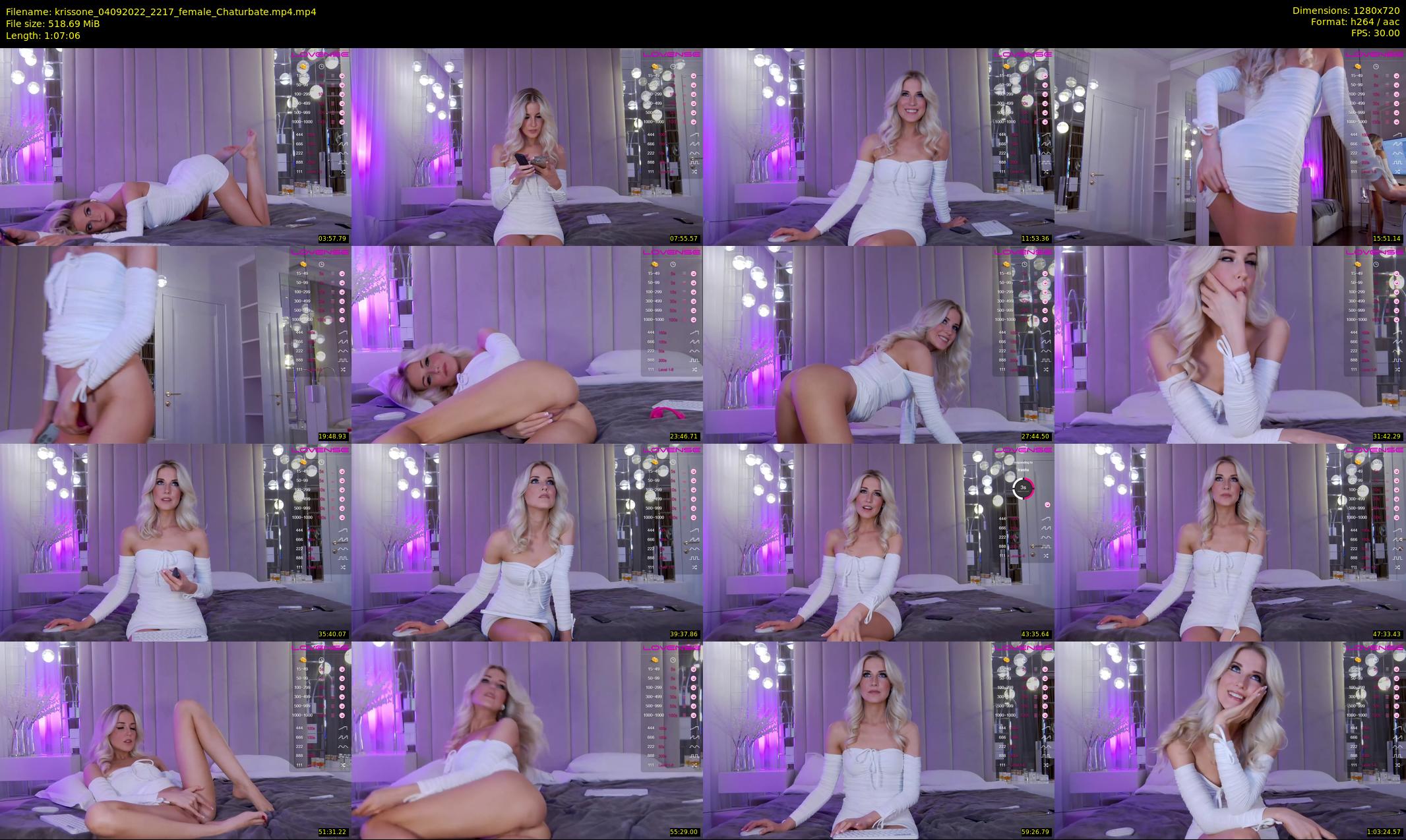 krissone — 68 minute Chaturbate female cam show recording, 720p, Sep 4, 2022