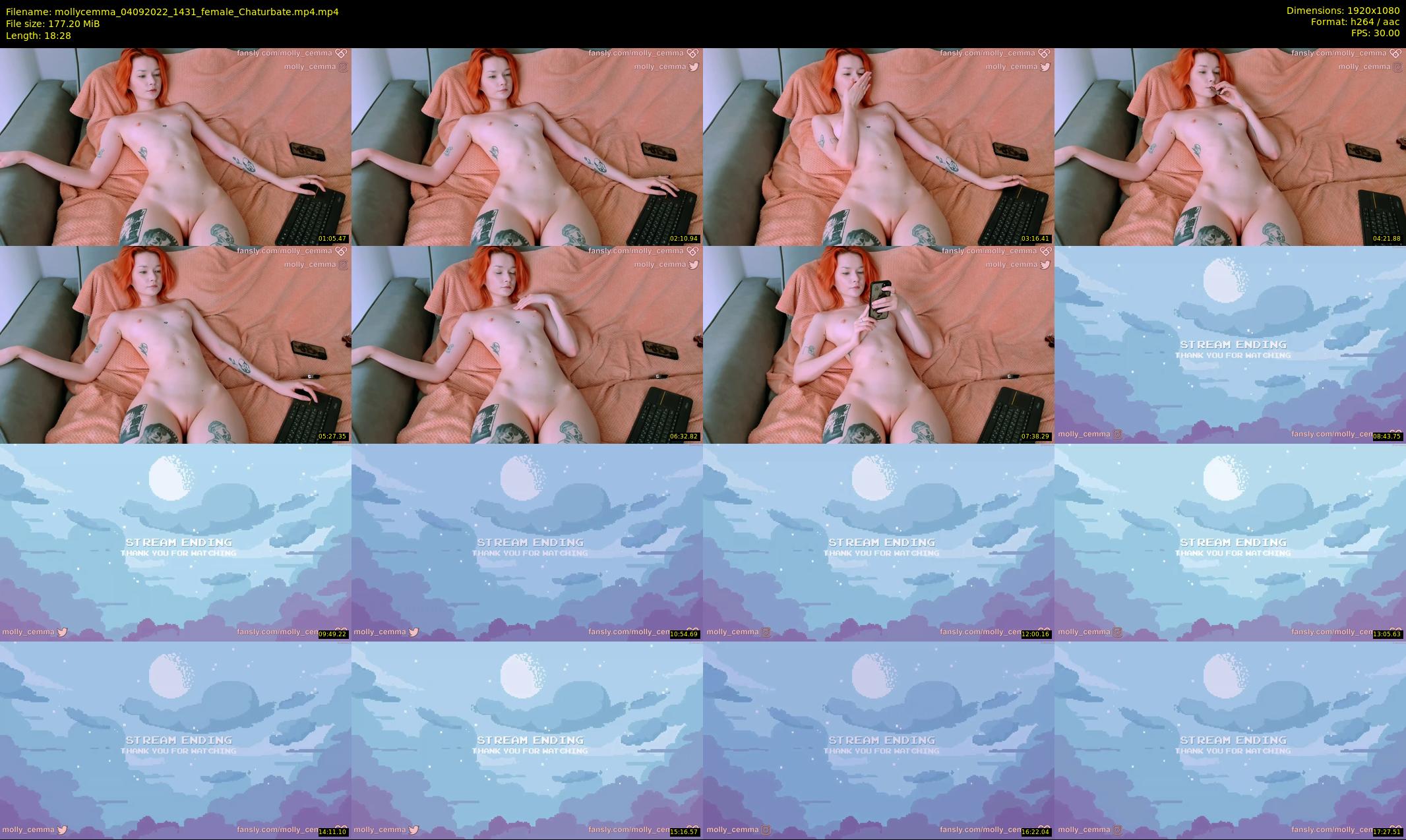 mollycemma — 19 minute Chaturbate female cam show recording, 1080p, Sep 4, 2022