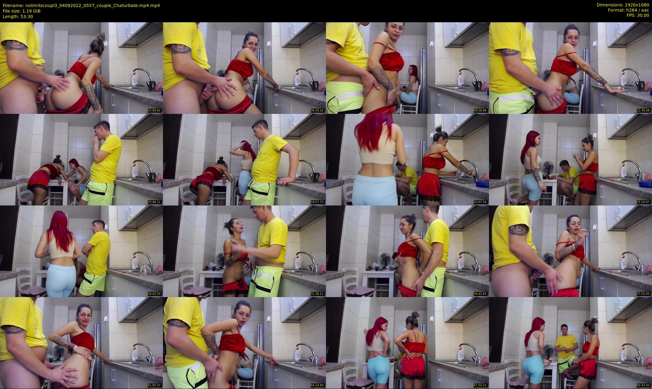 nolimitscoupl3 — 54 minute Chaturbate couple cam show recording, 1080p, Sep 4, 2022