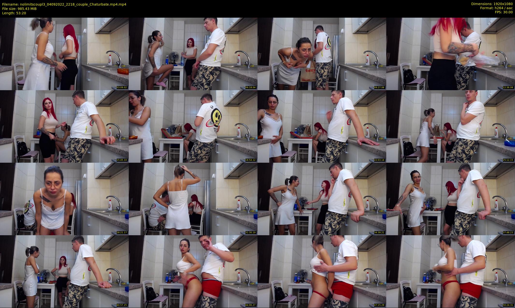 nolimitscoupl3 — 54 minute Chaturbate couple cam show recording, 1080p, Sep 4, 2022