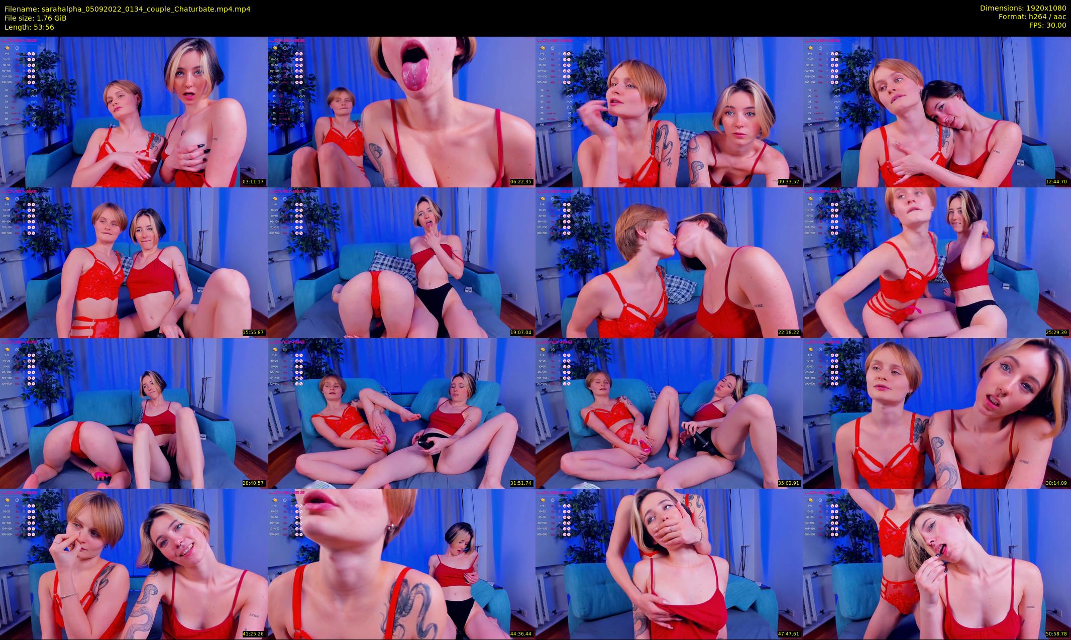 sarahalpha — 54 minute Chaturbate couple cam show recording, 1080p, Sep 5, 2022