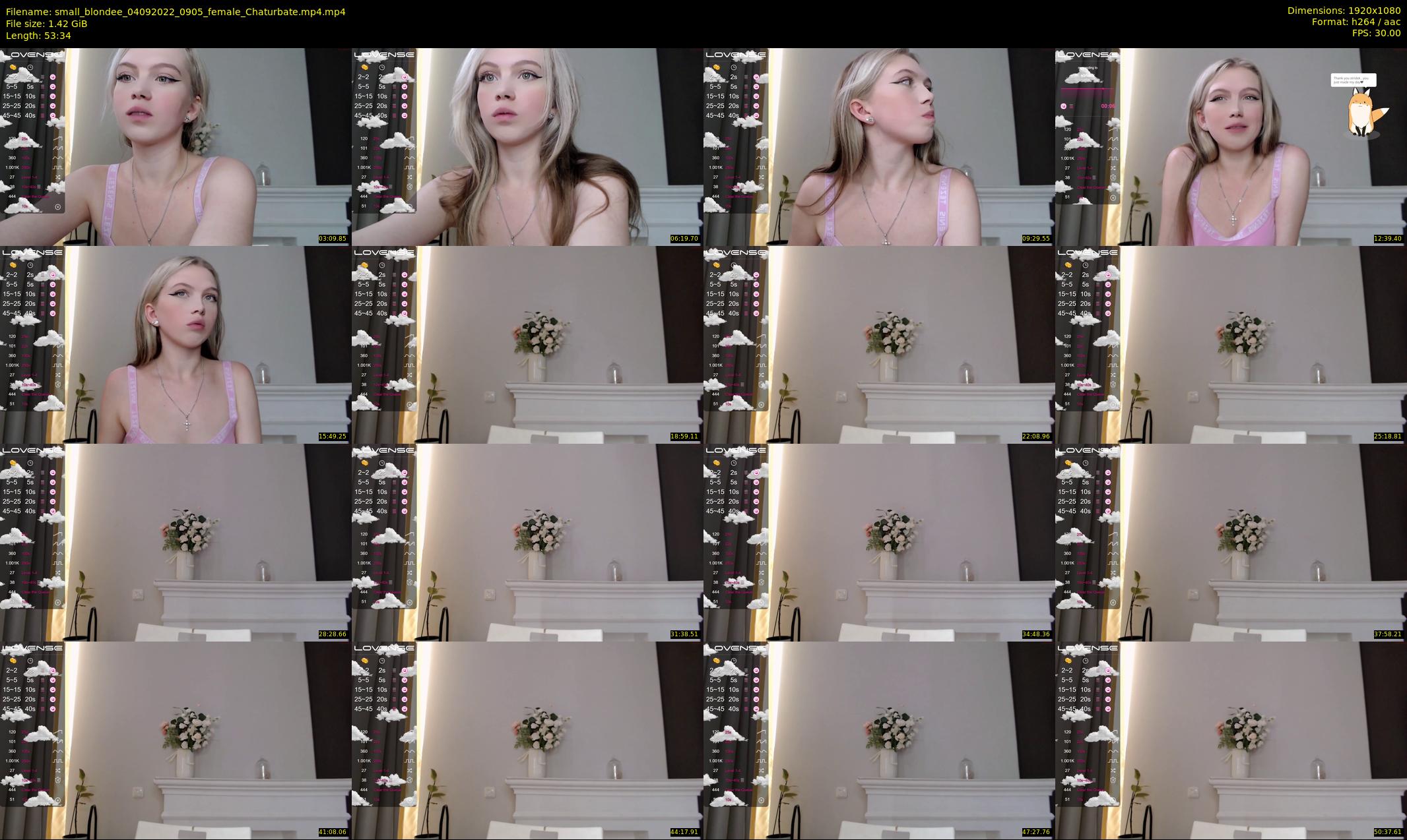 small_blondee — 54 minute Chaturbate female cam show recording, 1080p, Sep 4, 2022