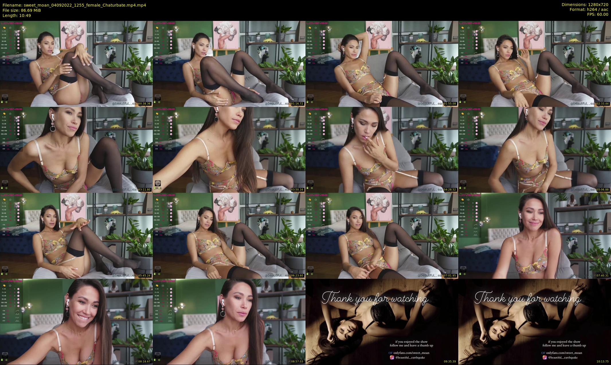 sweet_moan — 11 minute Chaturbate female cam show recording, 720p, Sep 4, 2022