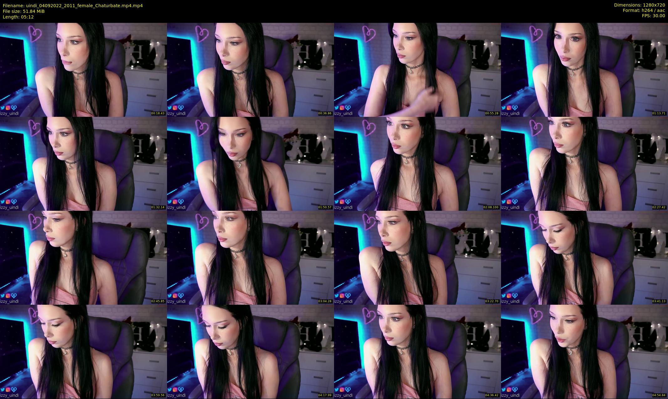 uindi — 6 minute Chaturbate female cam show recording, 720p, Sep 4, 2022
