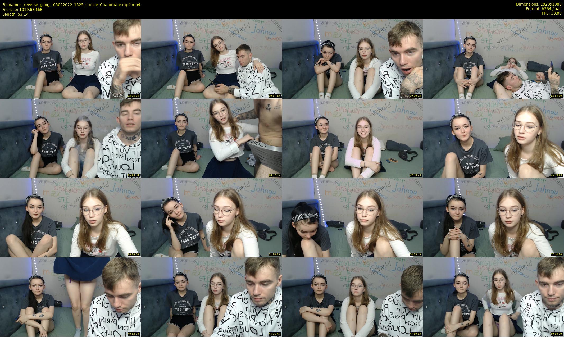 _reverse_gang_ — 54 minute Chaturbate couple cam show recording, 1080p, Sep 5, 2022