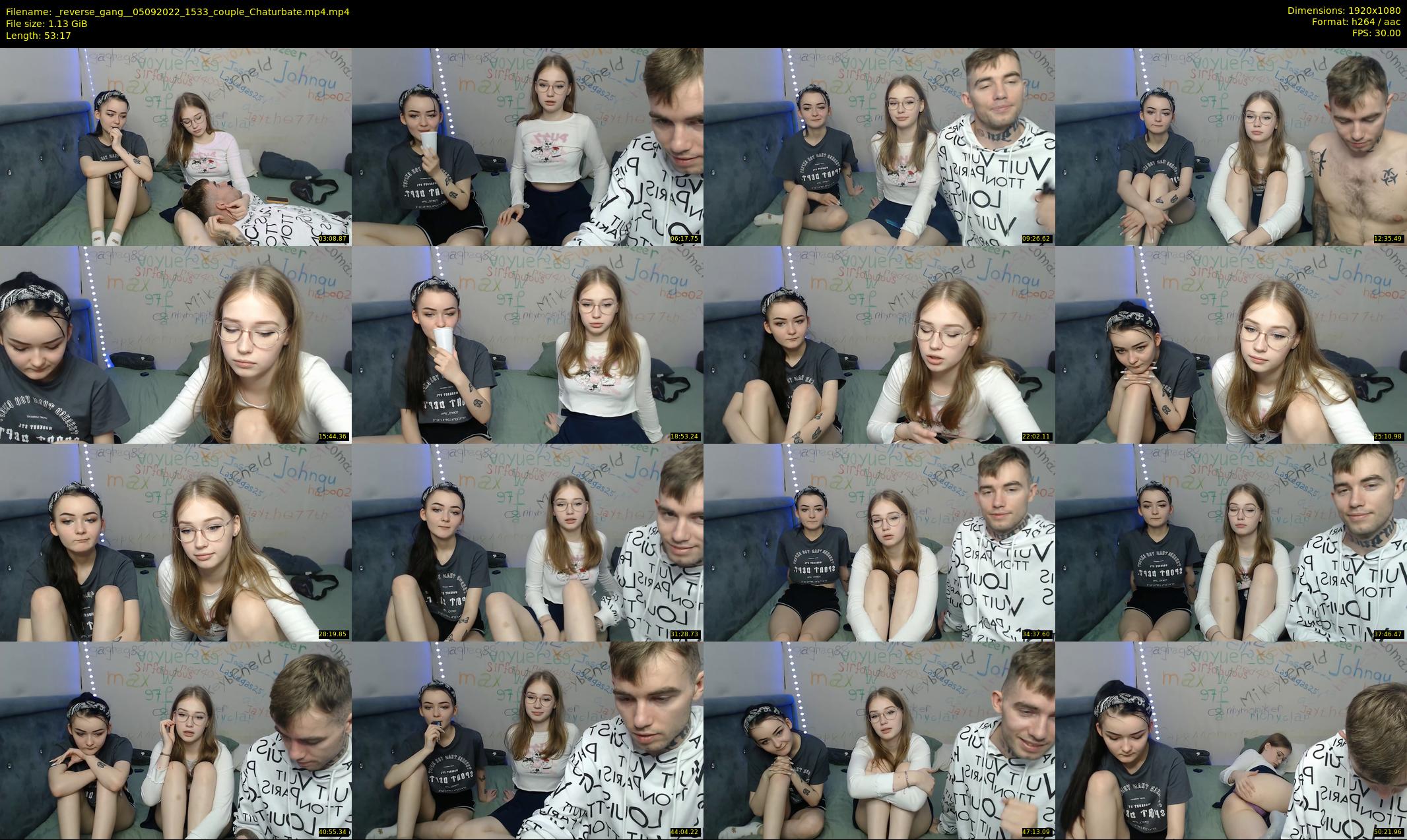 _reverse_gang_ — 54 minute Chaturbate couple cam show recording, 1080p, Sep 5, 2022
