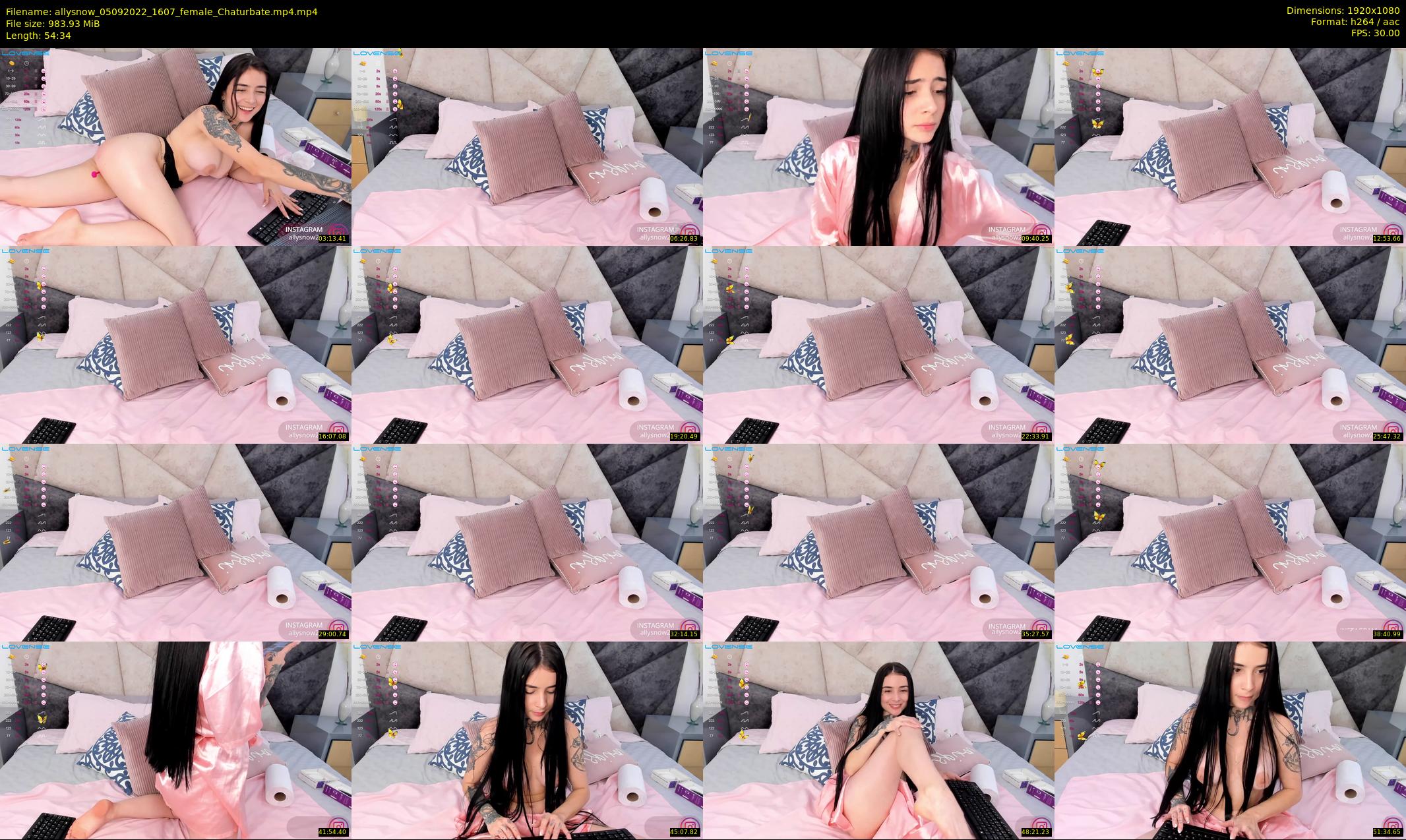 allysnow — 55 minute Chaturbate female cam show recording, 1080p, Sep 5, 2022
