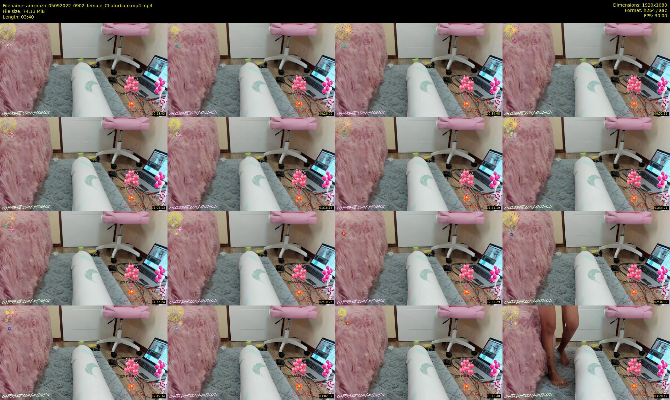 amznazn — 4 minute Chaturbate female cam show recording, 1080p, Sep 5, 2022