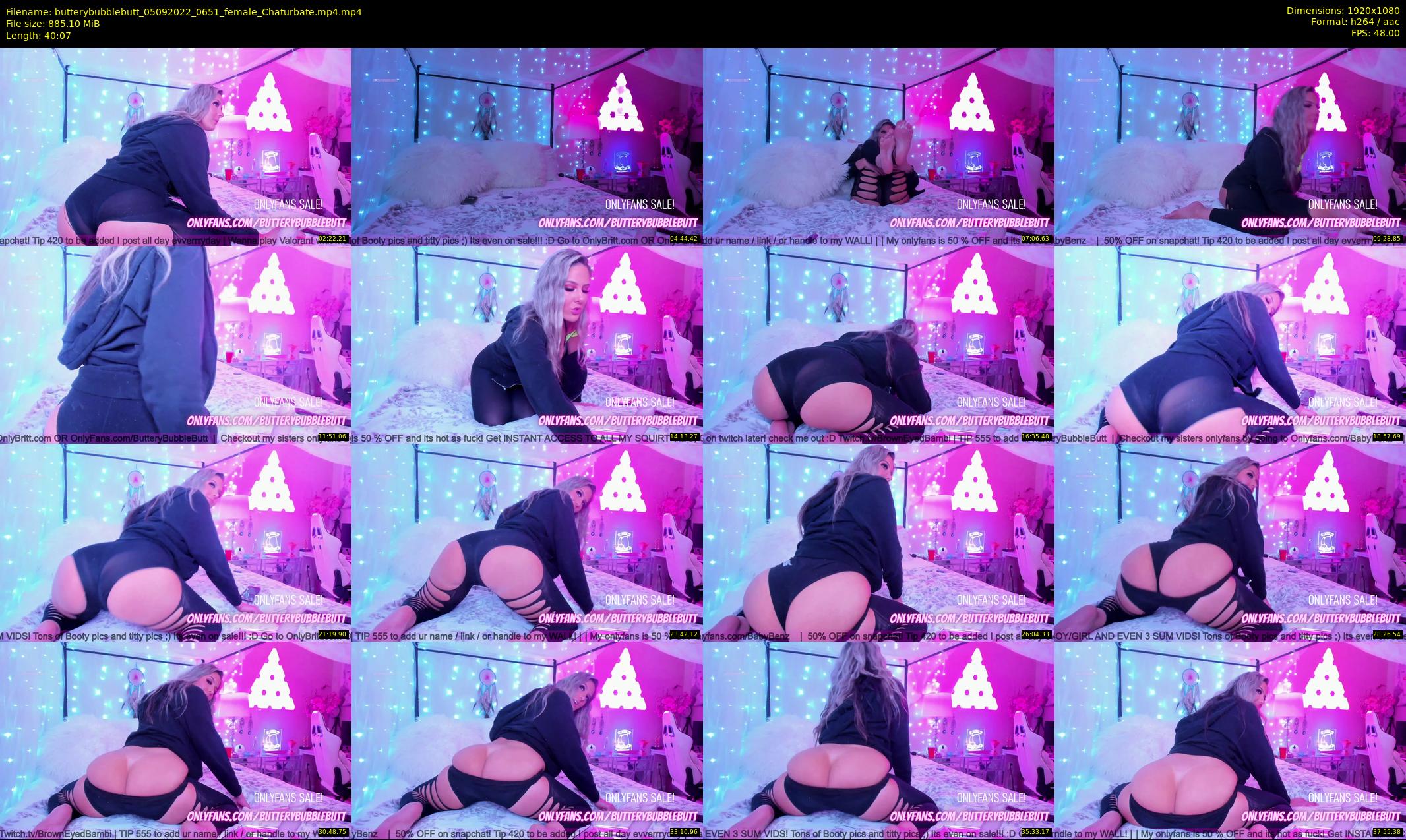 butterybubblebutt — 41 minute Chaturbate couple cam show recording, 1080p, Sep 5, 2022