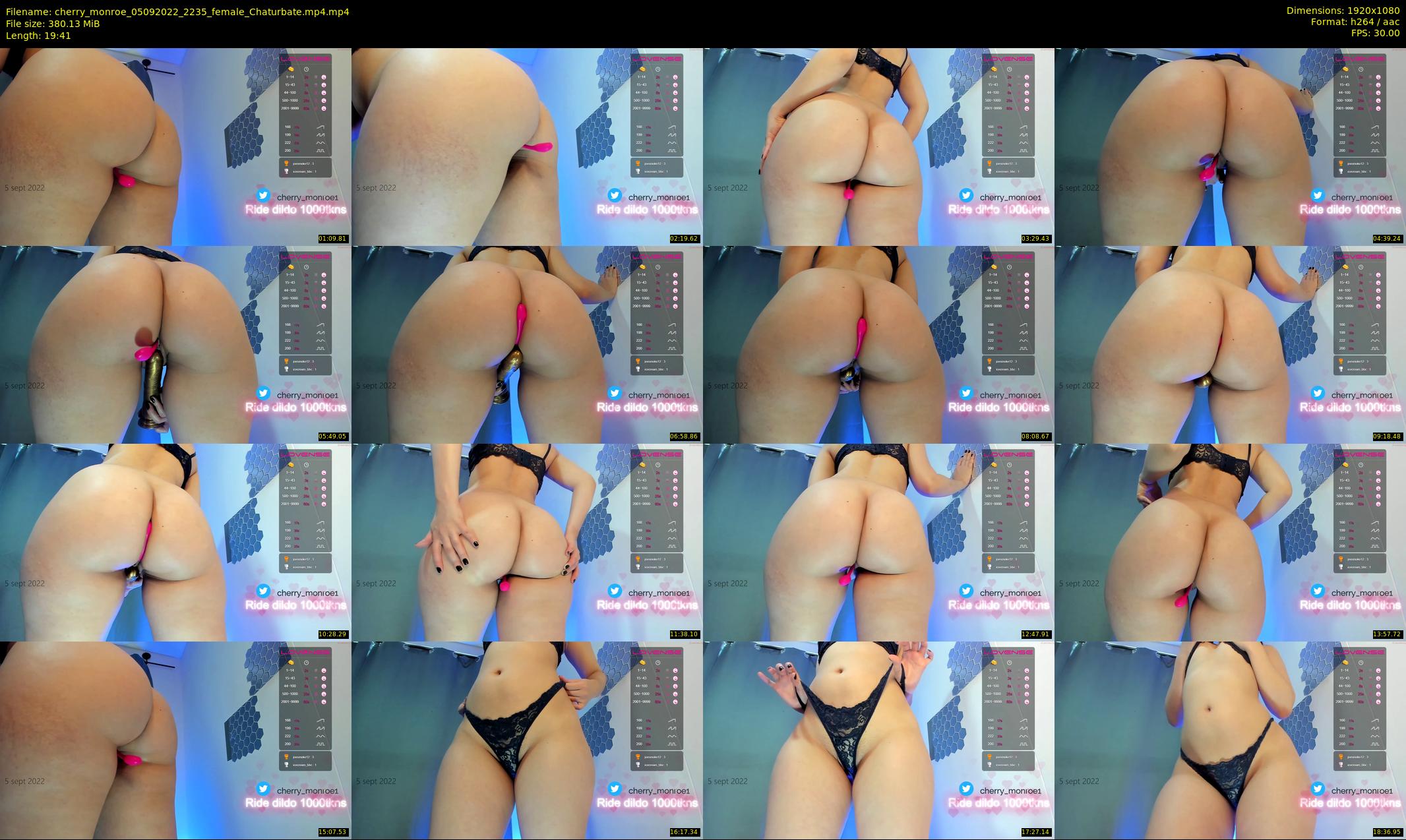 cherry_monroe — 20 minute Chaturbate female cam show recording, 1080p, Sep 5, 2022