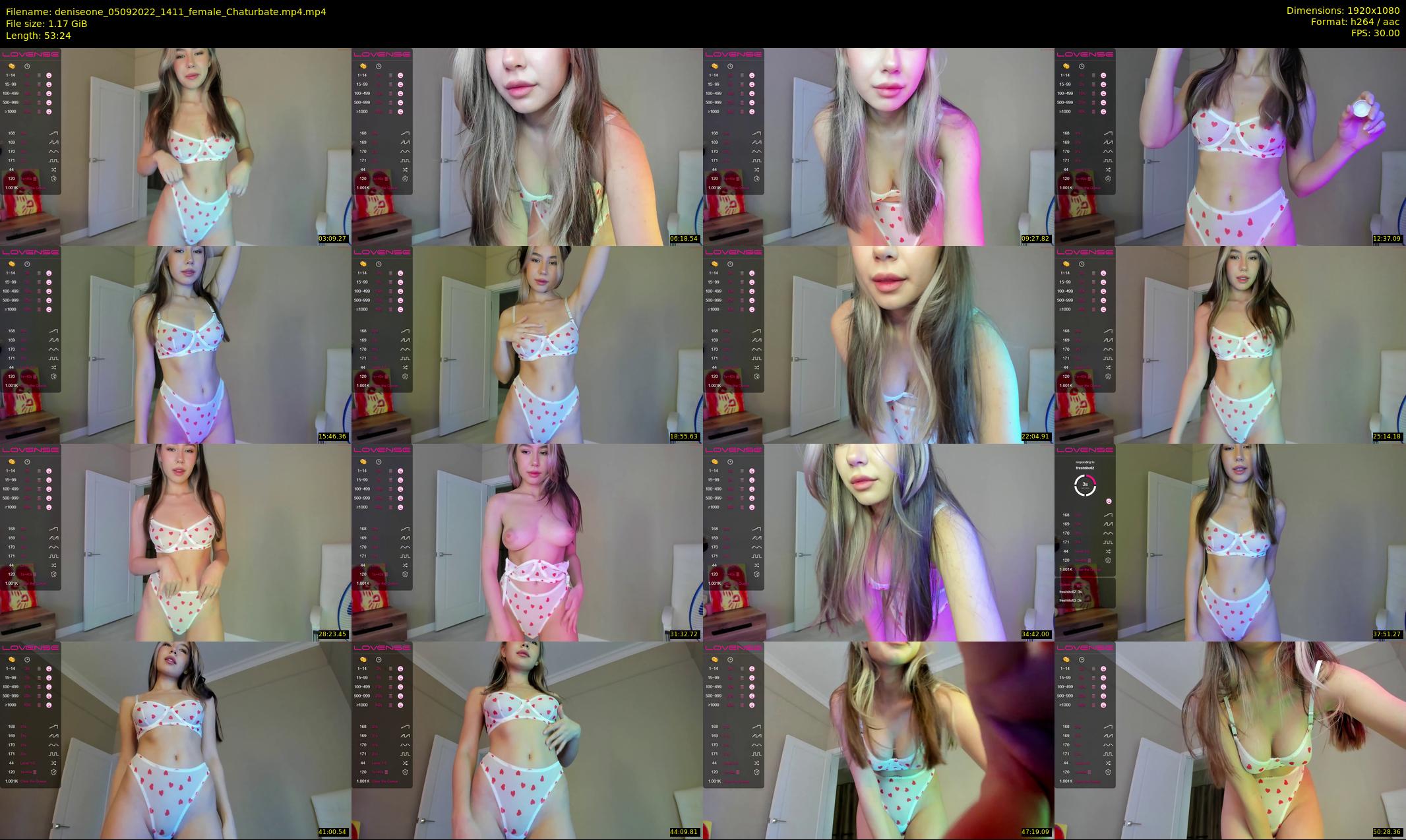 deniseone — 54 minute Chaturbate female cam show recording, 1080p, Sep 5, 2022