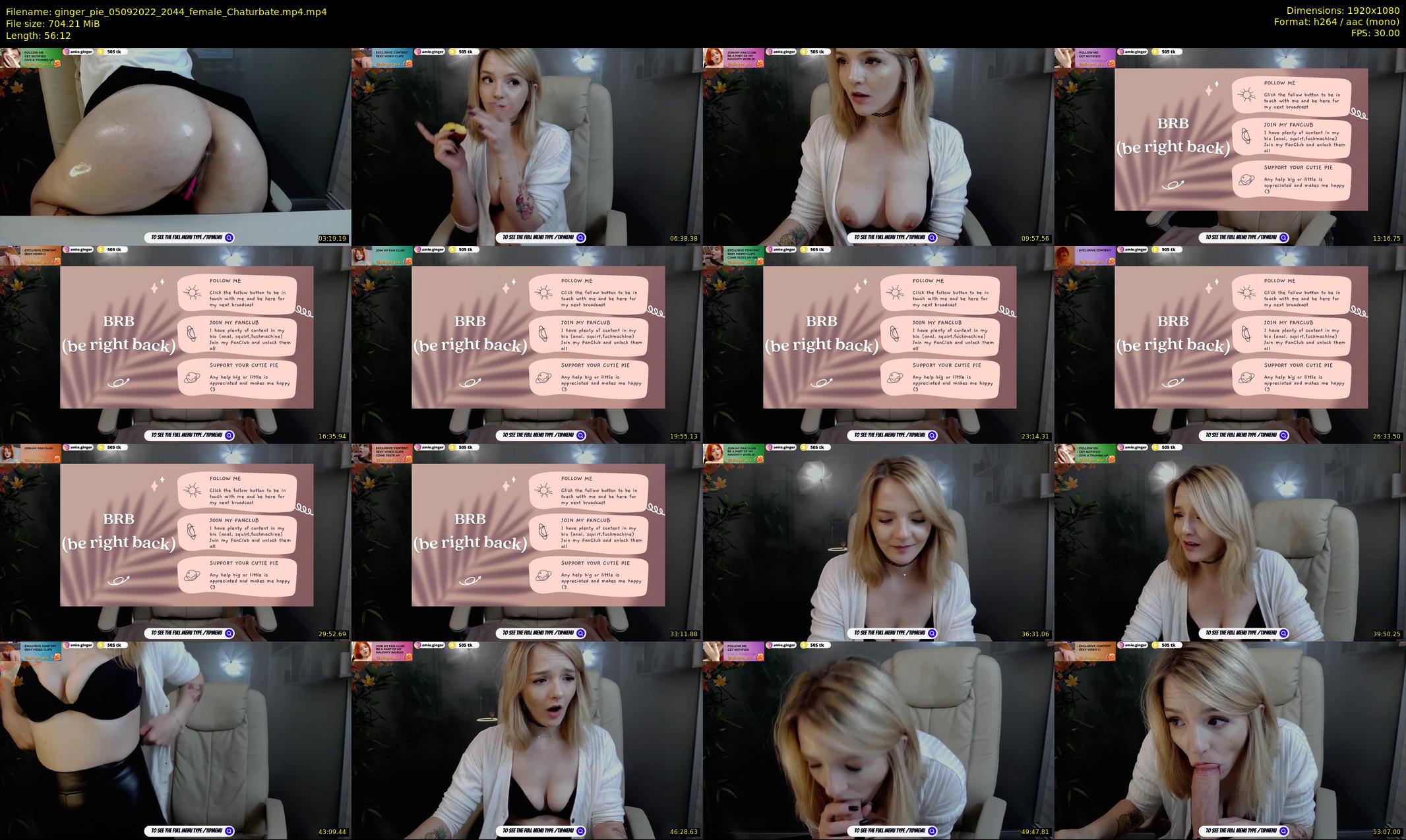 ginger_pie — 57 minute Chaturbate female cam show recording, 1080p, Sep 5, 2022