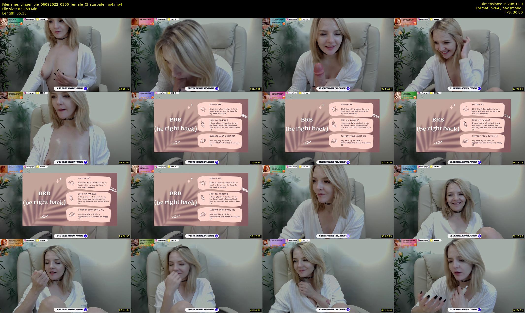 ginger_pie — 56 minute Chaturbate female cam show recording, 1080p, Sep 6, 2022