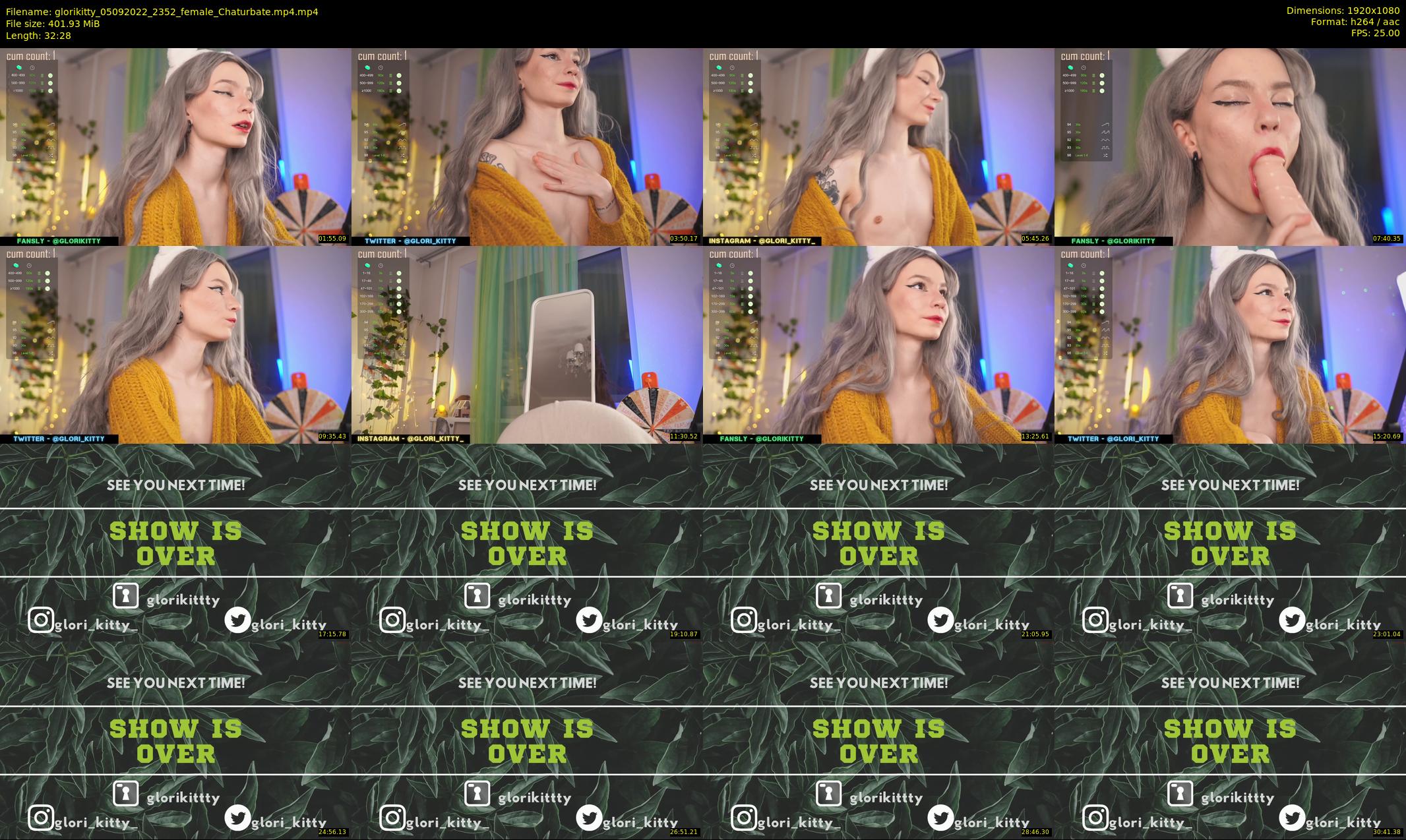 glorikitty — 33 minute Chaturbate female cam show recording, 1080p, Sep 5, 2022