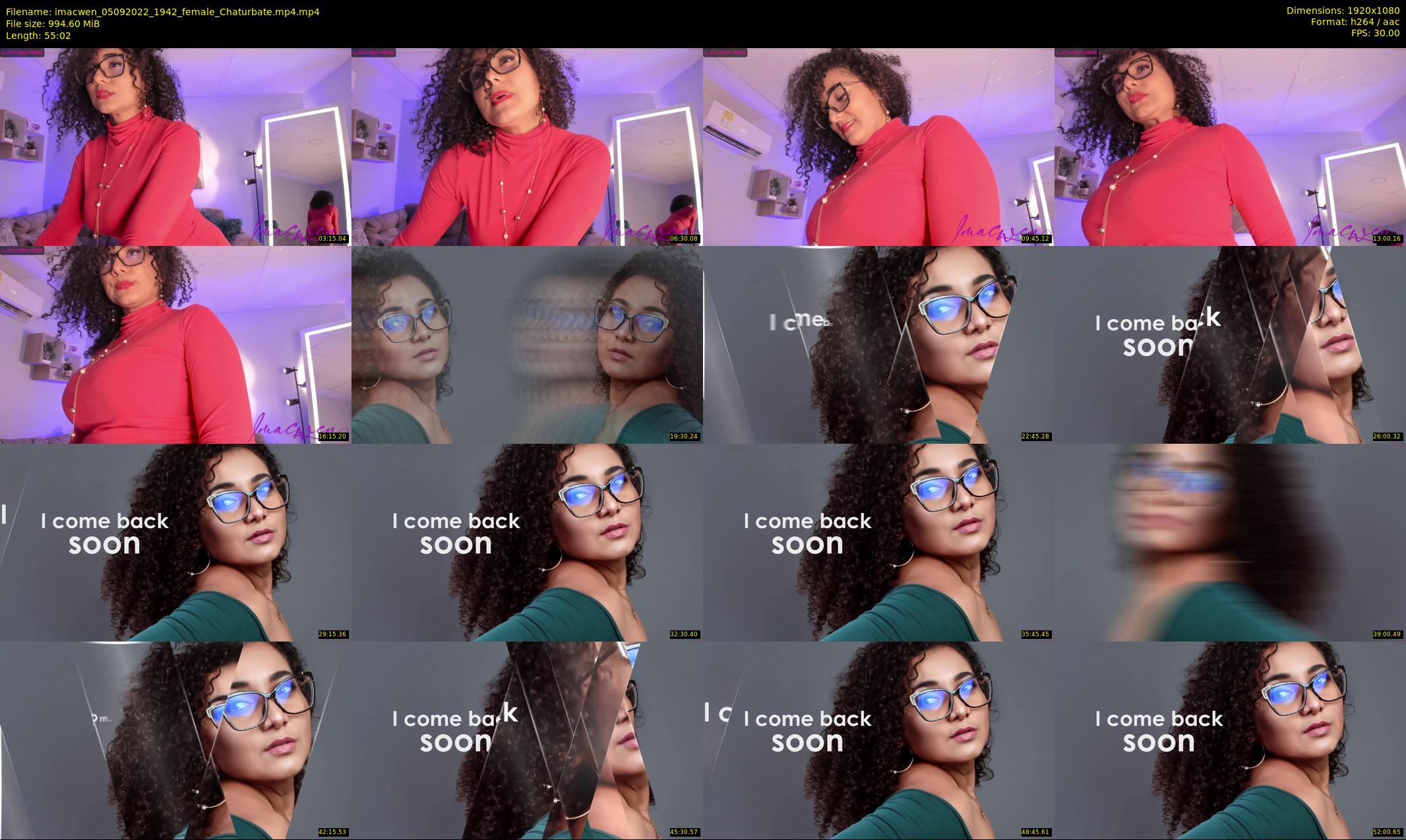 imacwen — 56 minute Chaturbate female cam show recording, 1080p, Sep 5, 2022