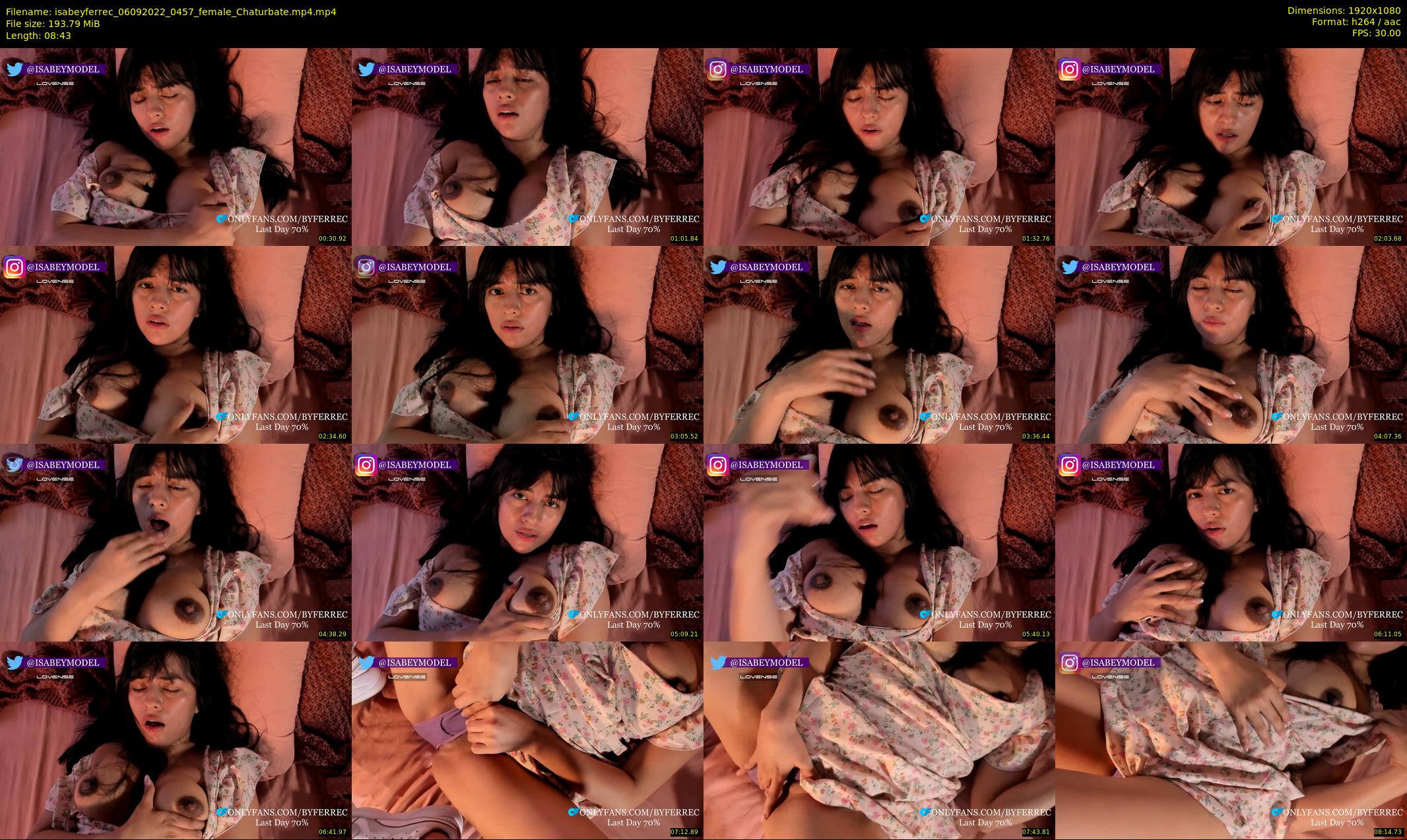 isabeyferrec — 9 minute Chaturbate female cam show recording, 1080p, Sep 6, 2022