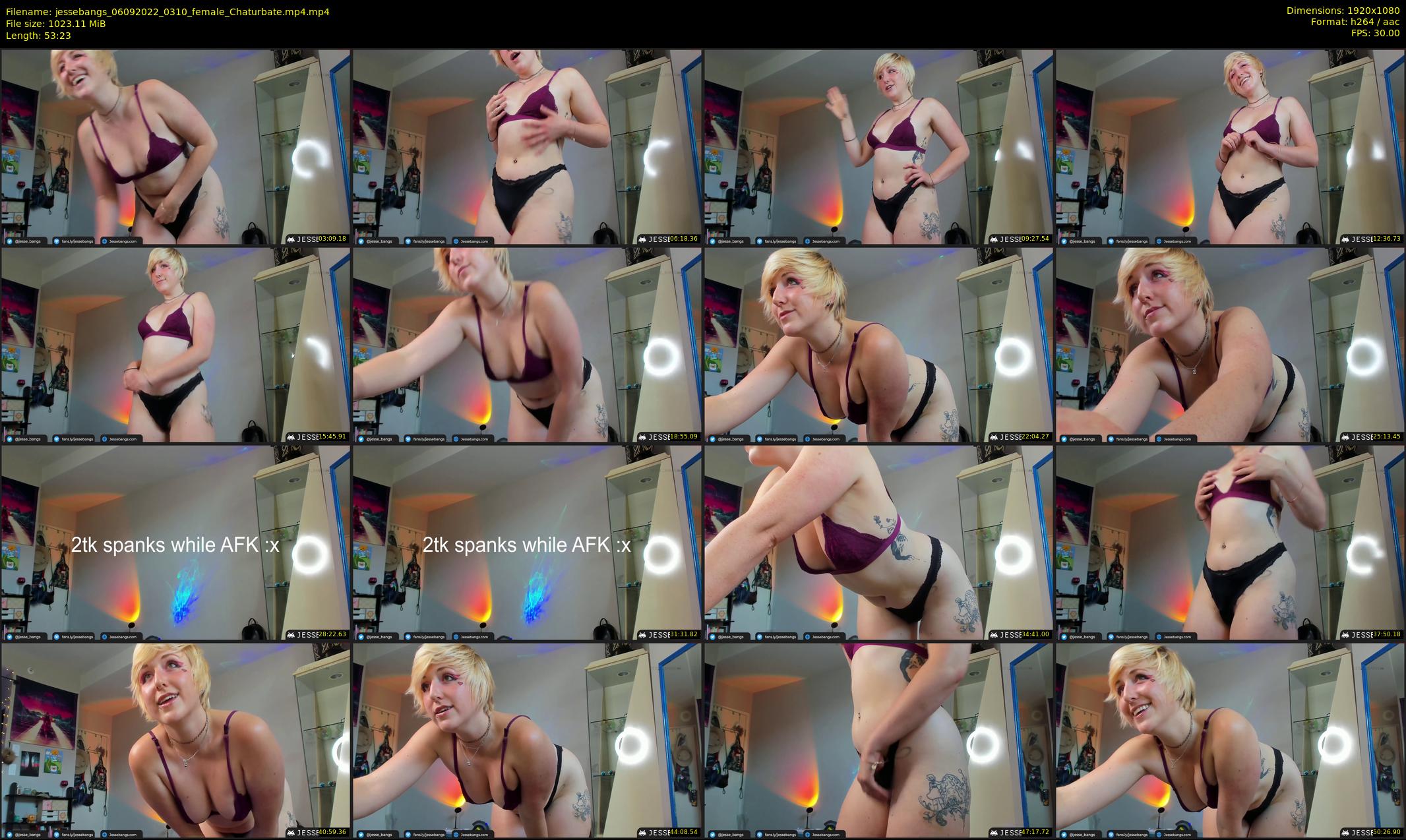 jessebangs — 54 minute Chaturbate female cam show recording, 1080p, Sep 6, 2022