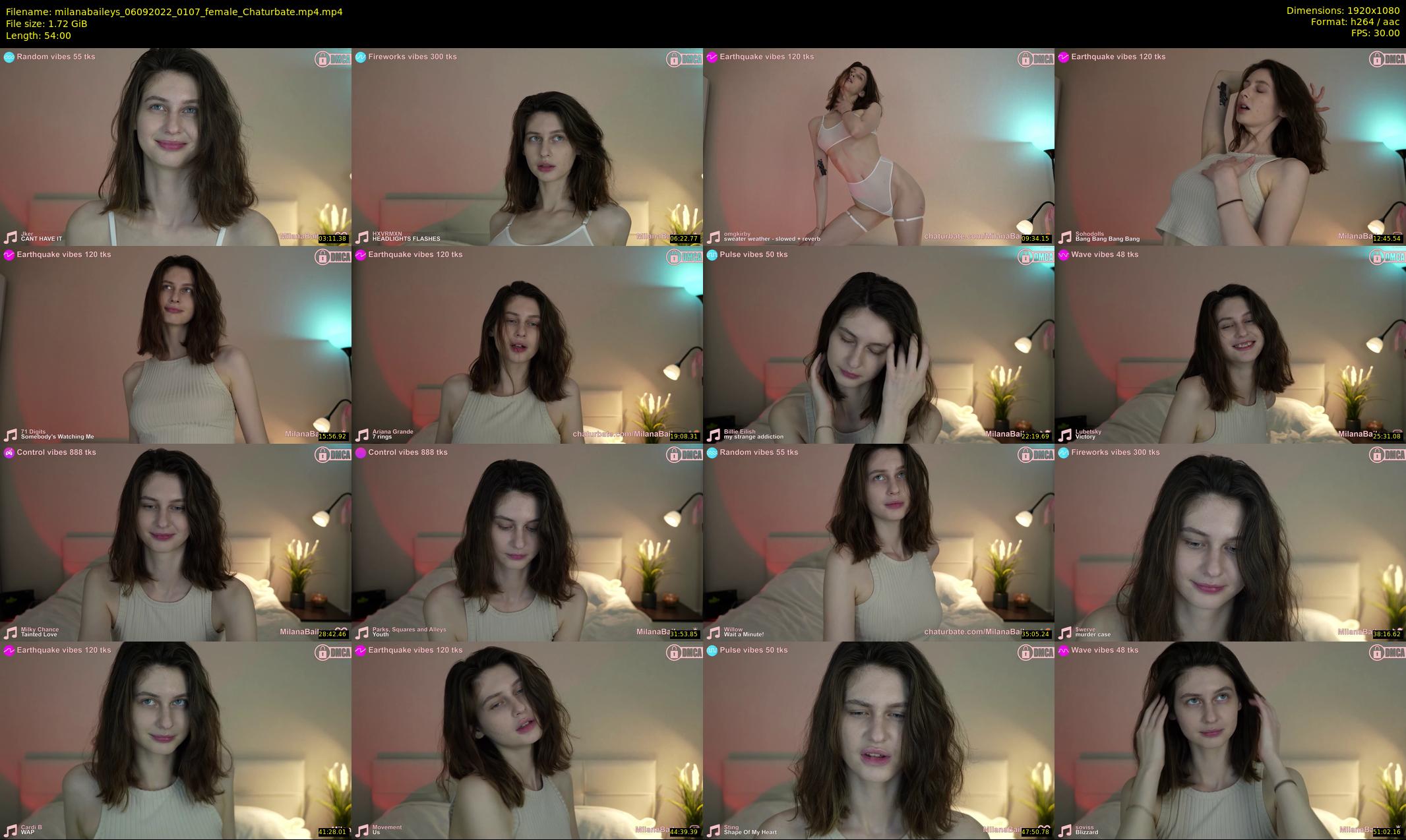 milanabaileys — 54 minute Chaturbate female cam show recording, 1080p, Sep 6, 2022