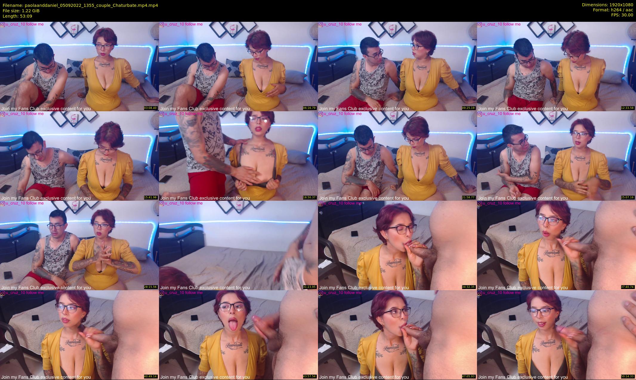 paolaanddaniel — 54 minute Chaturbate couple cam show recording, 1080p, Sep 5, 2022