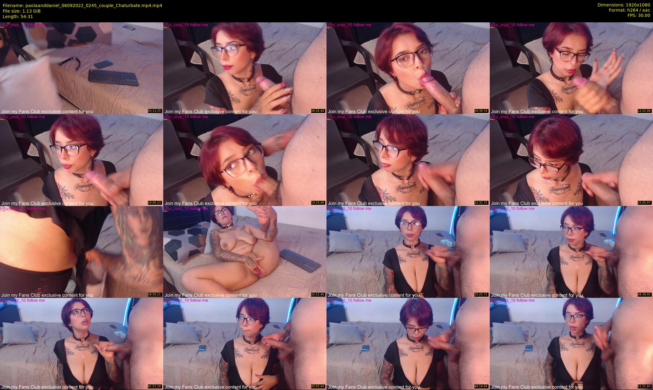 paolaanddaniel — 55 minute Chaturbate couple cam show recording, 1080p, Sep 6, 2022