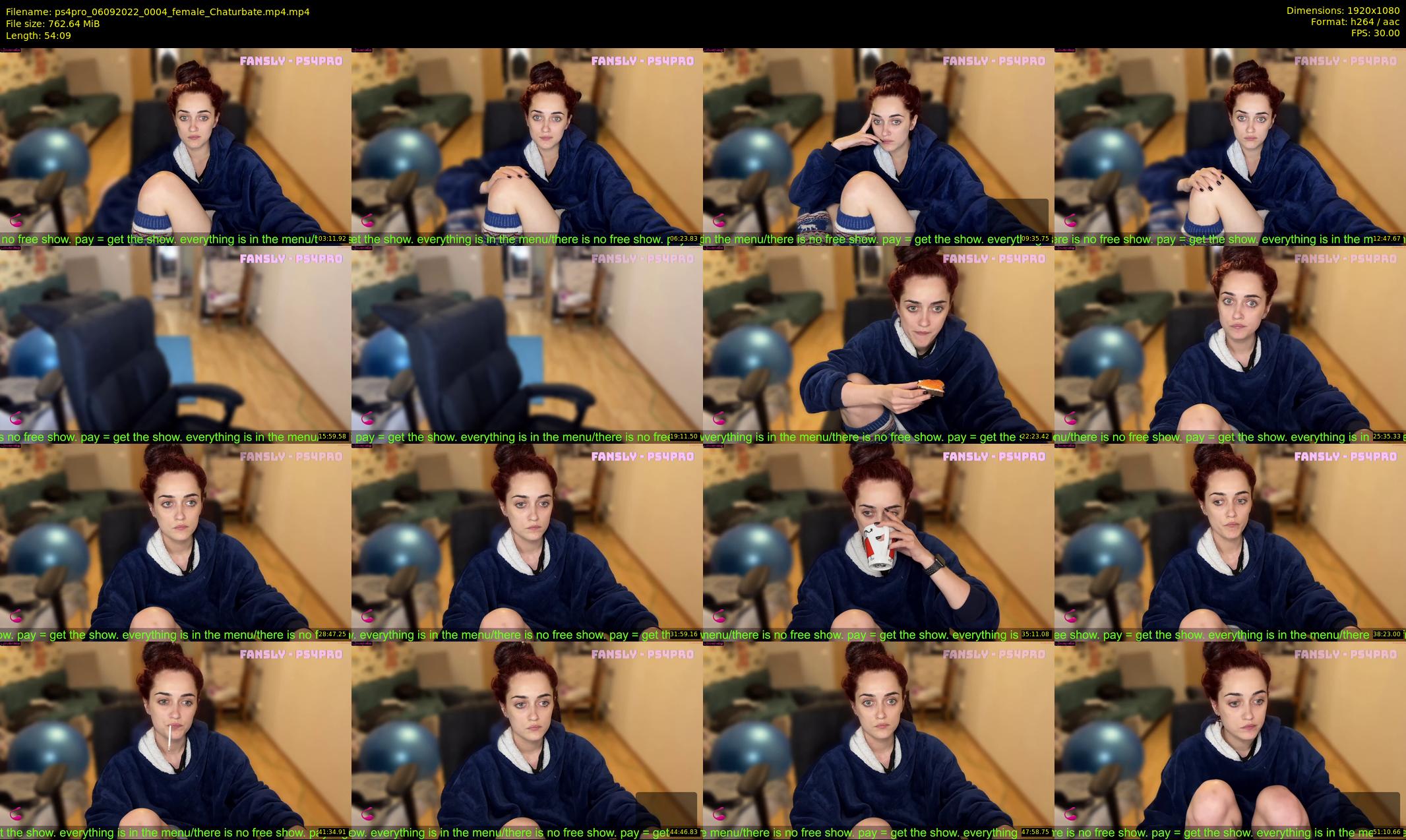ps4pro — 55 minute Chaturbate female cam show recording, 1080p, Sep 6, 2022