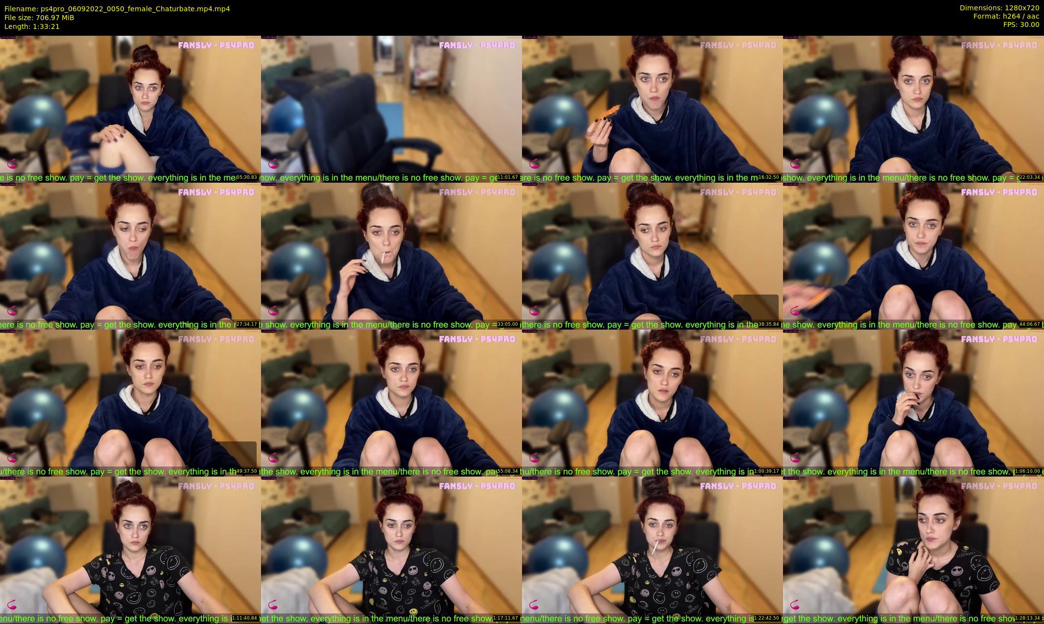ps4pro — 94 minute Chaturbate female cam show recording, 720p, Sep 6, 2022