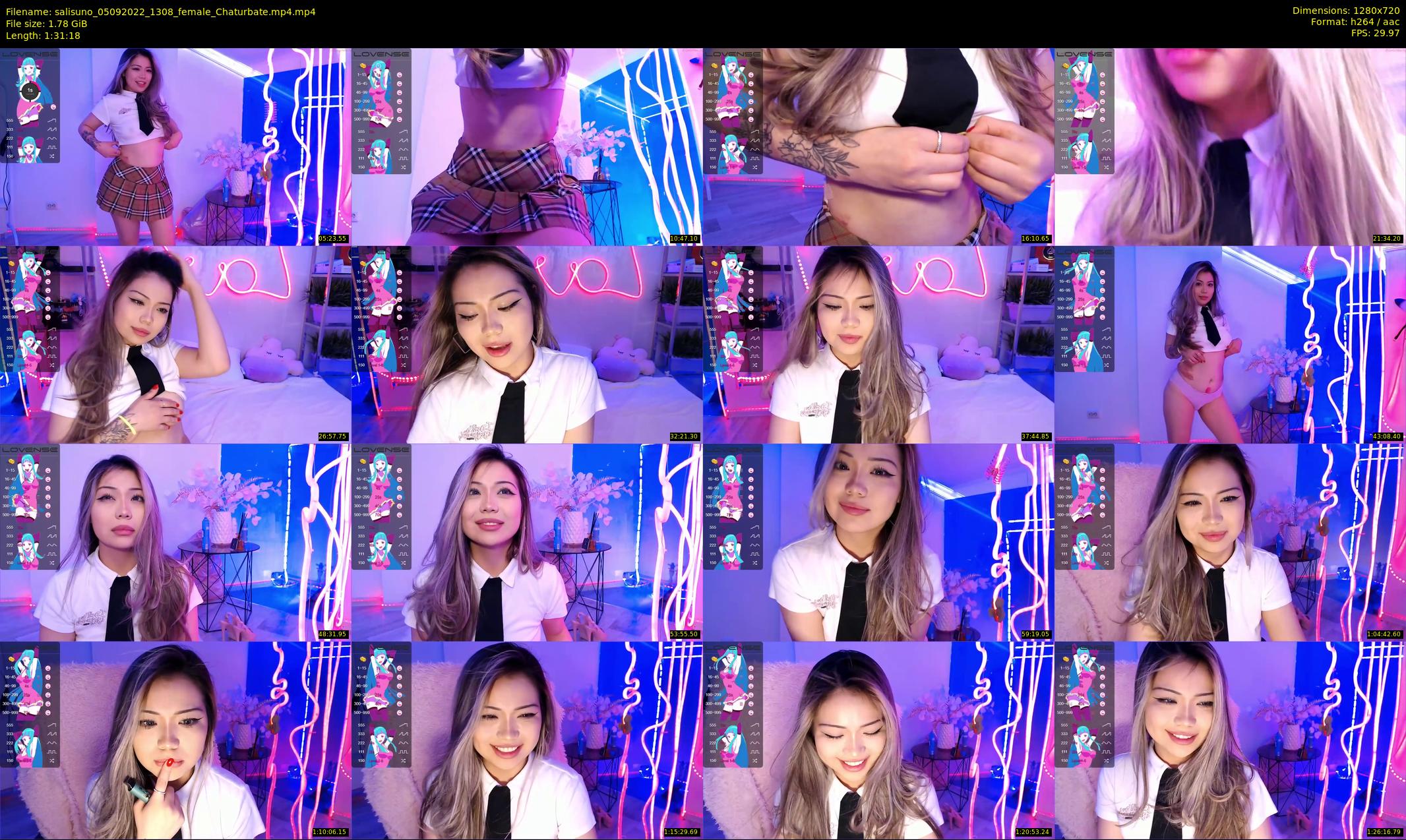 salisuno — 92 minute Chaturbate female cam show recording, 720p, Sep 5, 2022