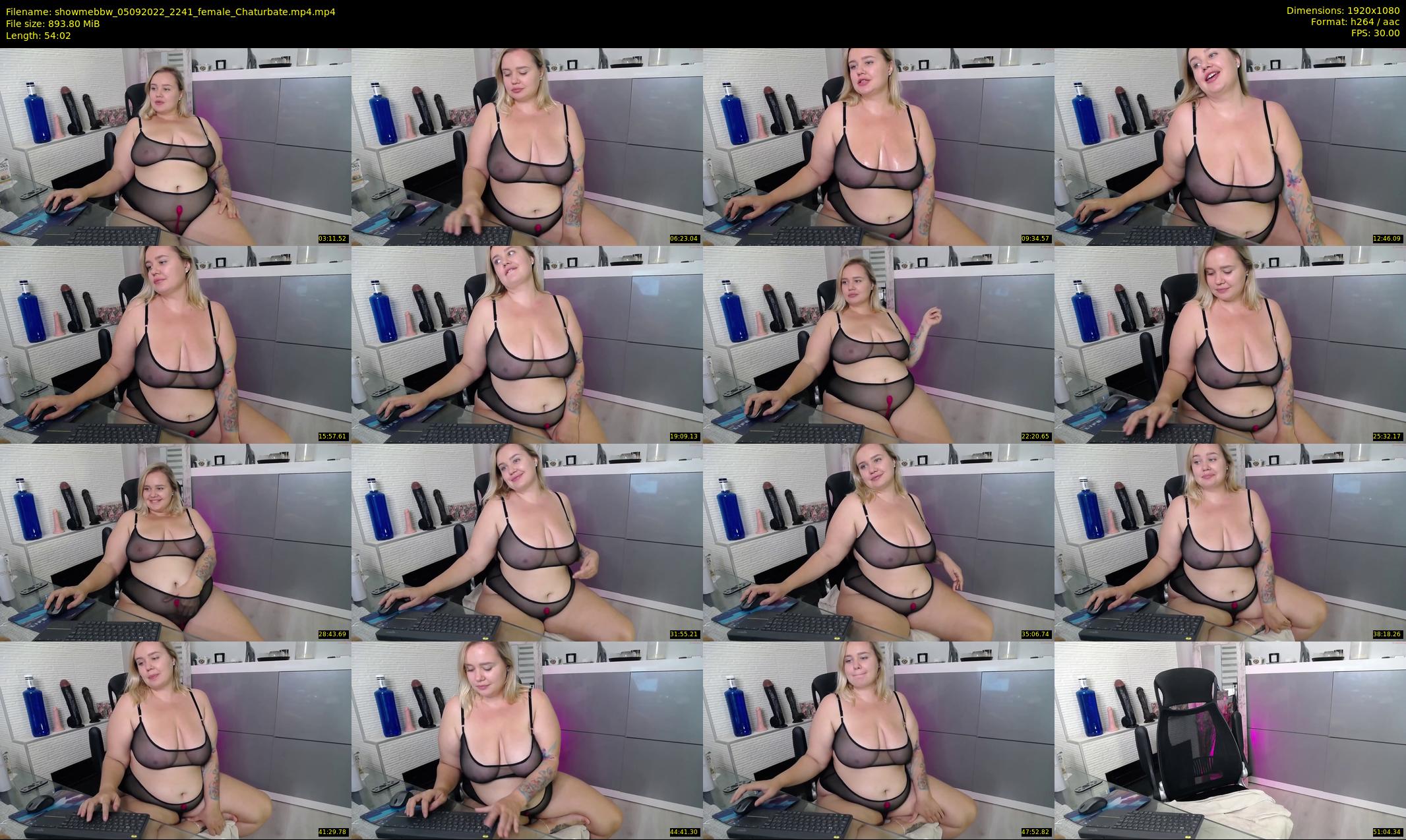 showmebbw — 55 minute Chaturbate female cam show recording, 1080p, Sep 5, 2022