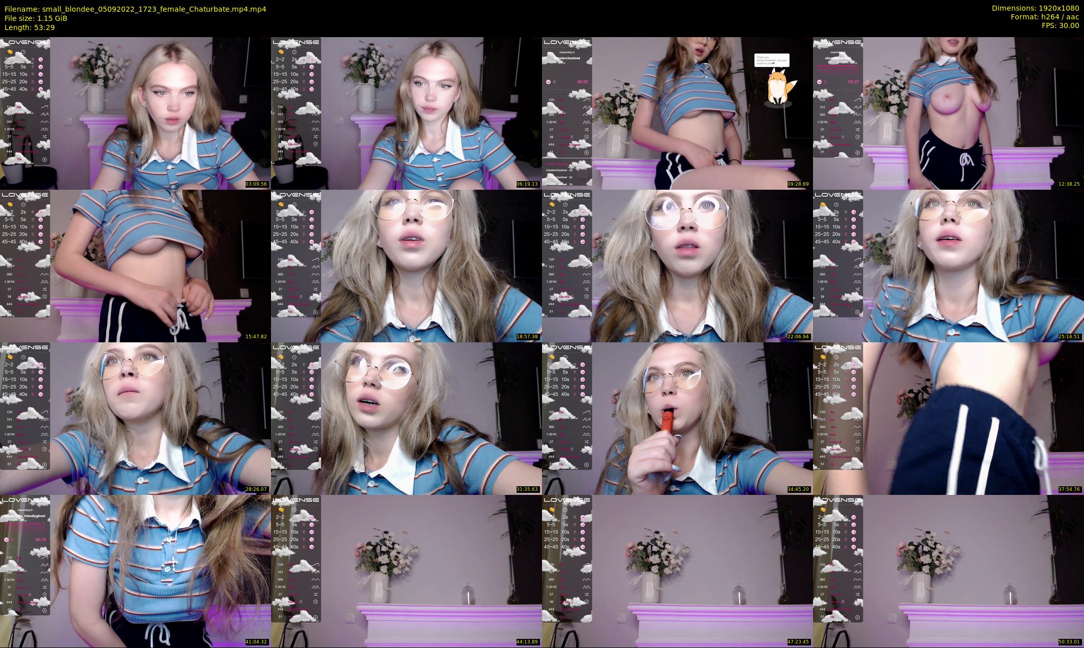 small_blondee — 54 minute Chaturbate female cam show recording, 1080p, Sep 5, 2022