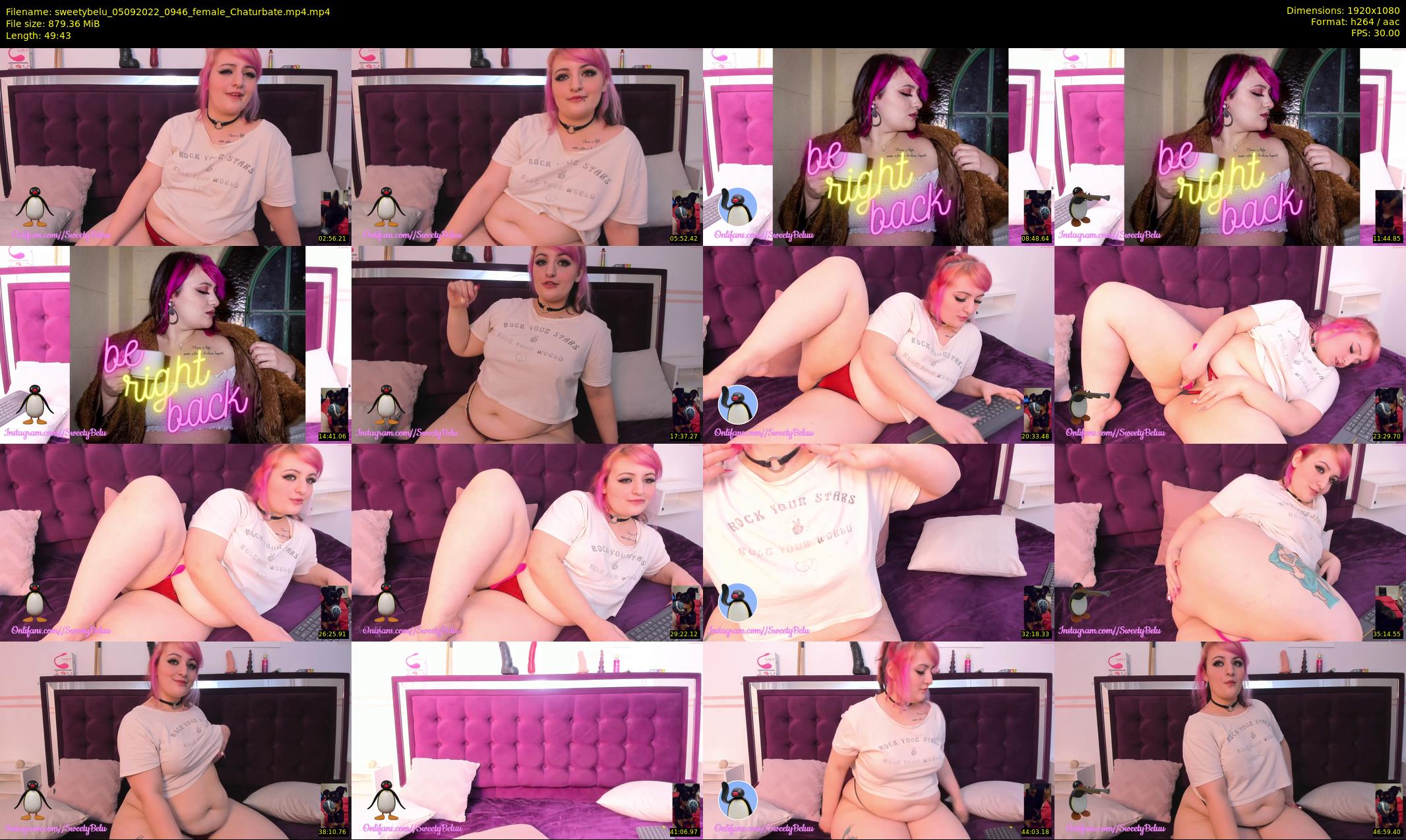 sweetybelu — 50 minute Chaturbate female cam show recording, 1080p, Sep 5, 2022
